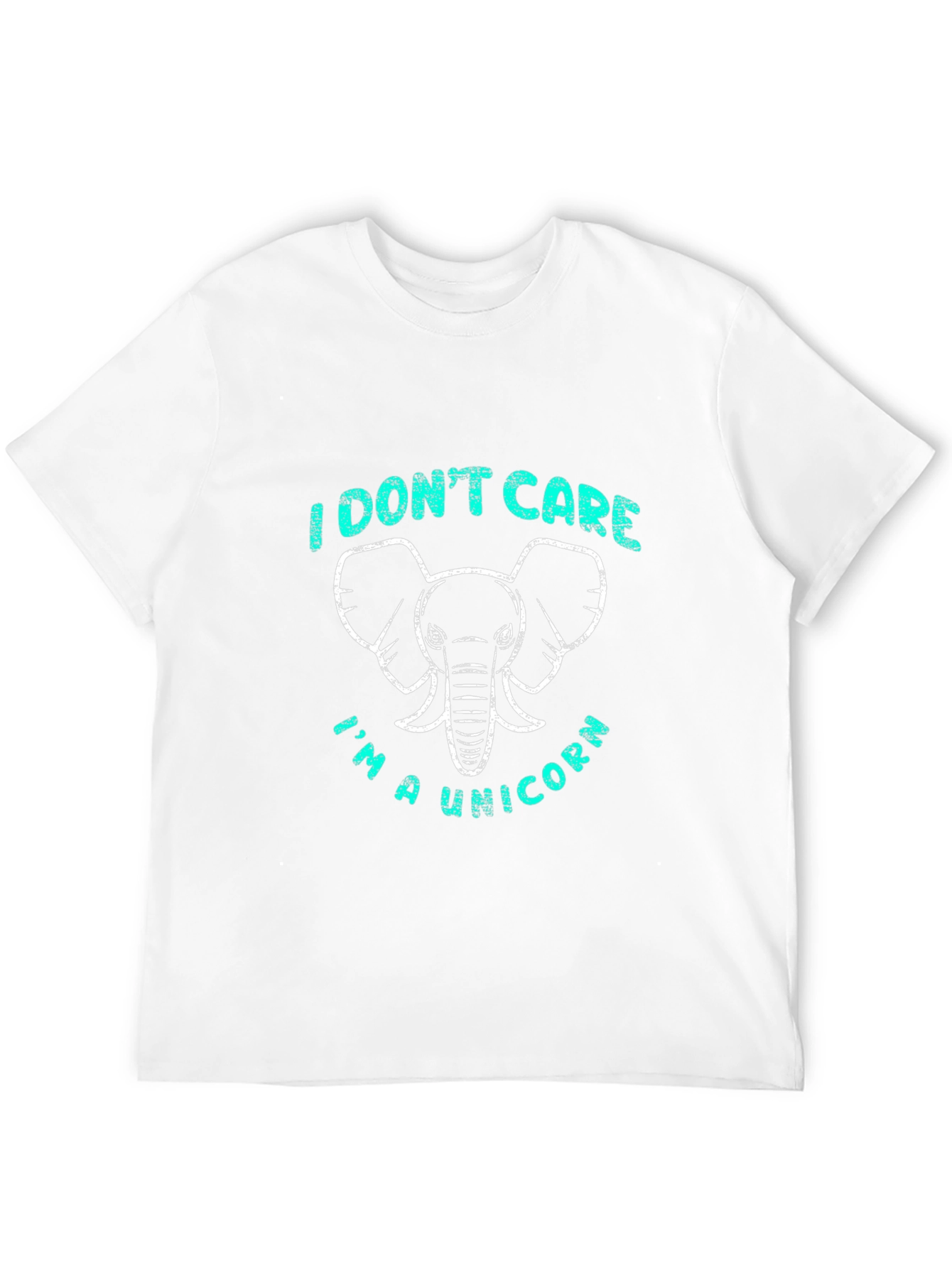 Black I Don't Care I'm A Unicorn Elephant Graphic Tee view 12