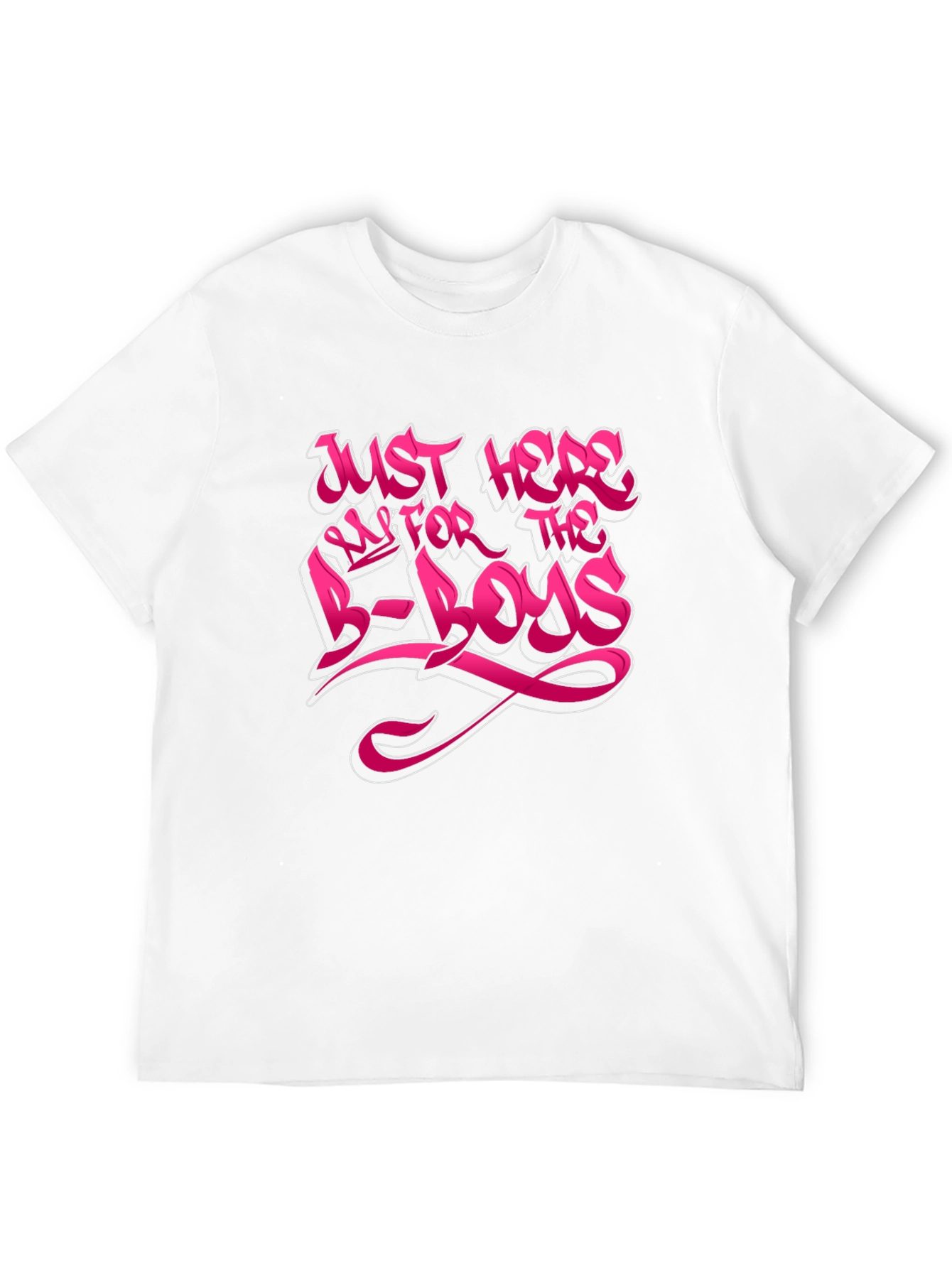 Black Just Here for the B-Boys Black T-Shirt view 12