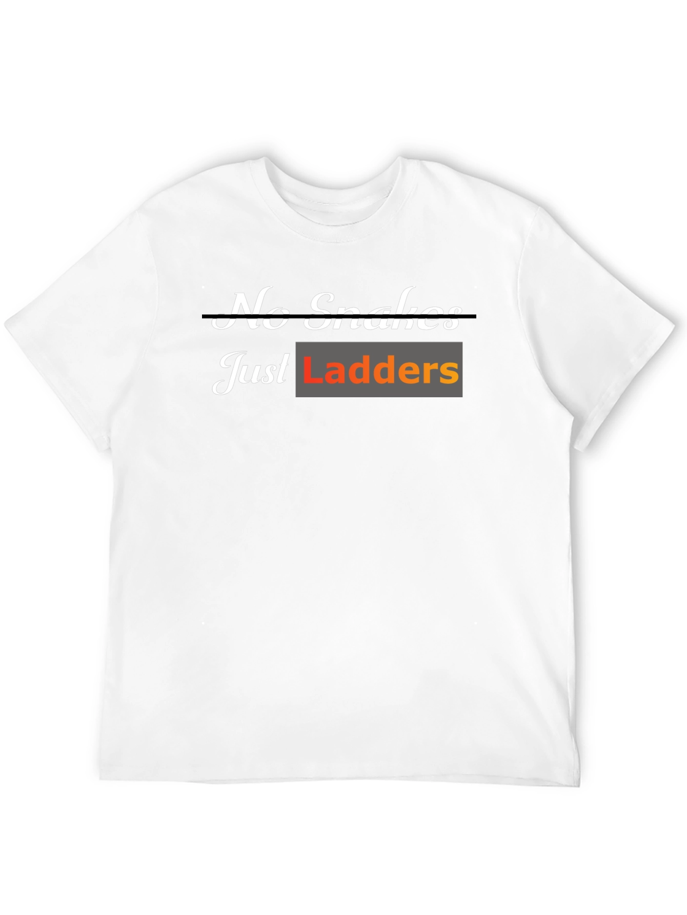 Black No Snakes Just Ladders T-Shirt view 12