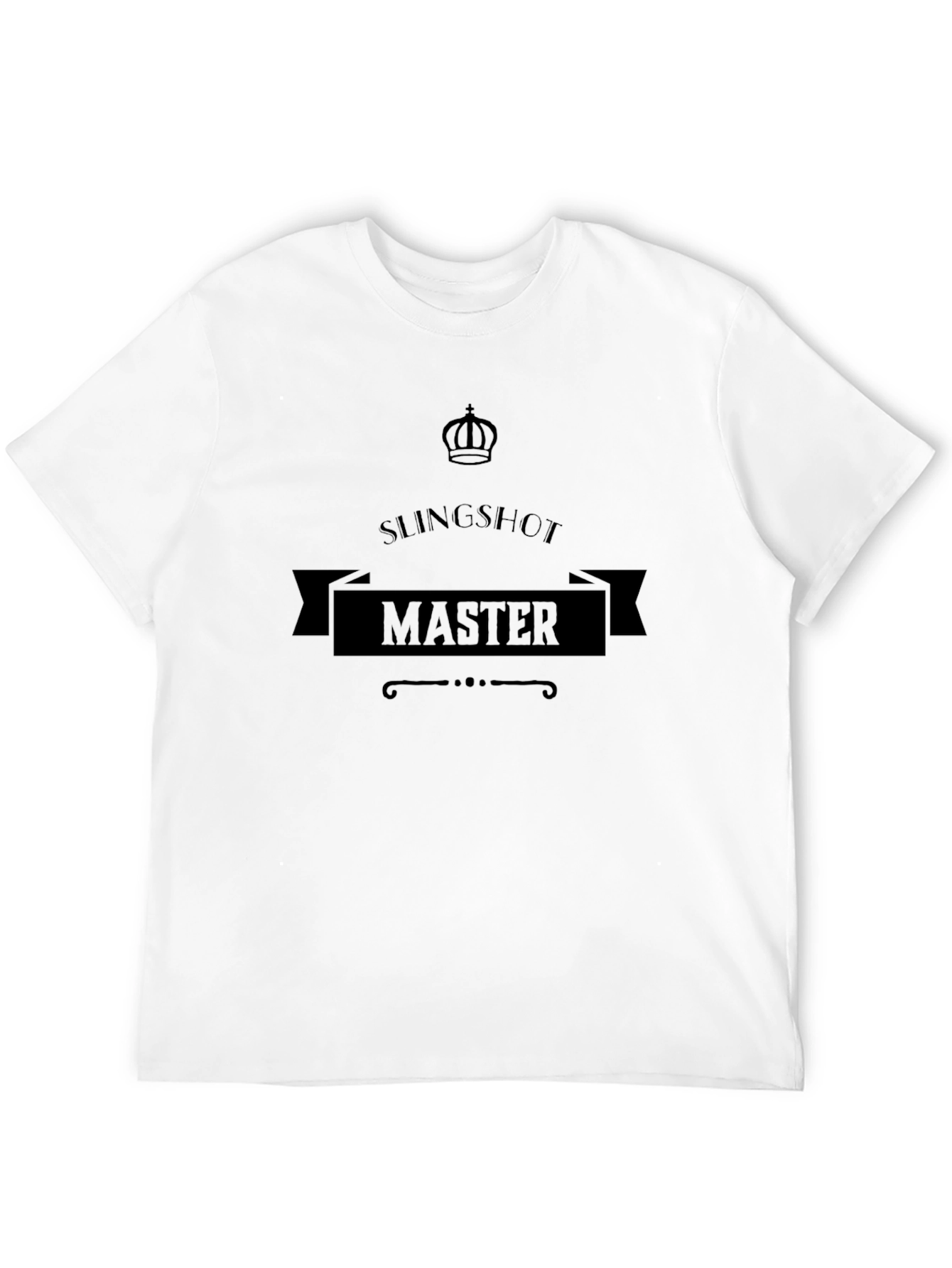 Black Slingshot Master T-Shirt - Black Cotton Tee view 12