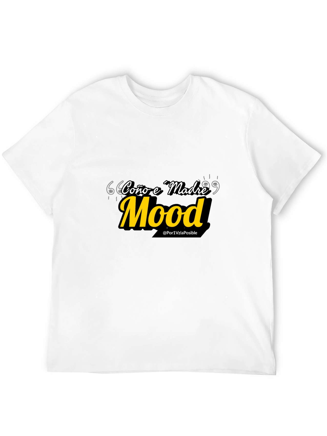 Black Coño e Madre Mood T-Shirt - Black Cotton Blend Tee view 12