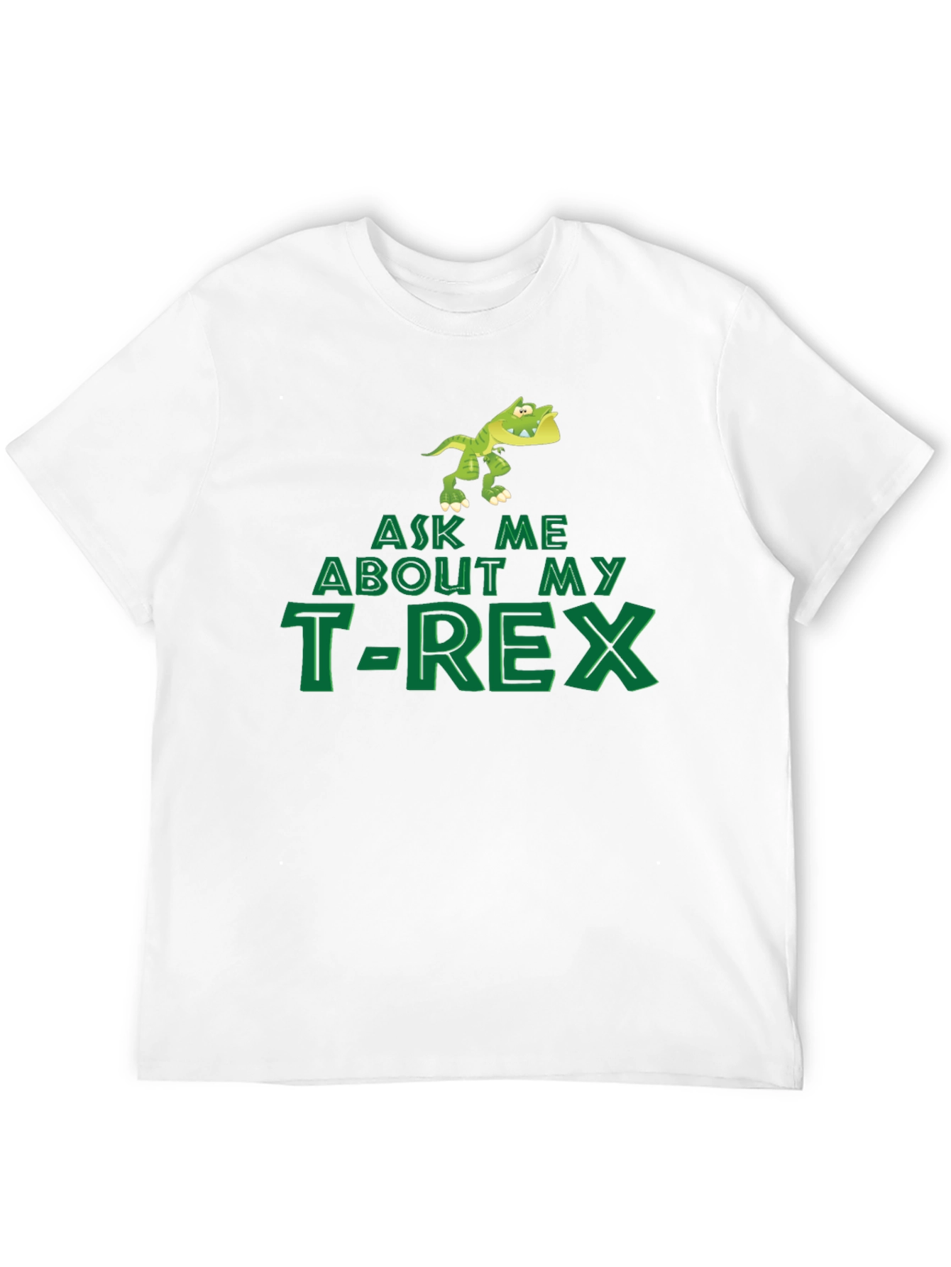 Black Ask Me About My T-Rex Black Cotton Tee view 12