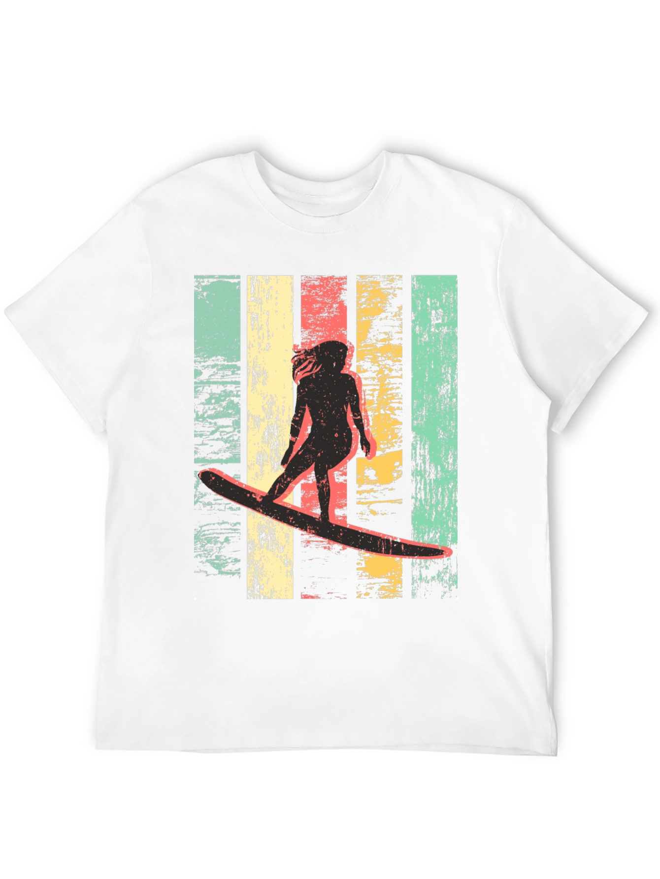 Black Vintage Surfer Graphic Tee - Cool Retro Design view 12