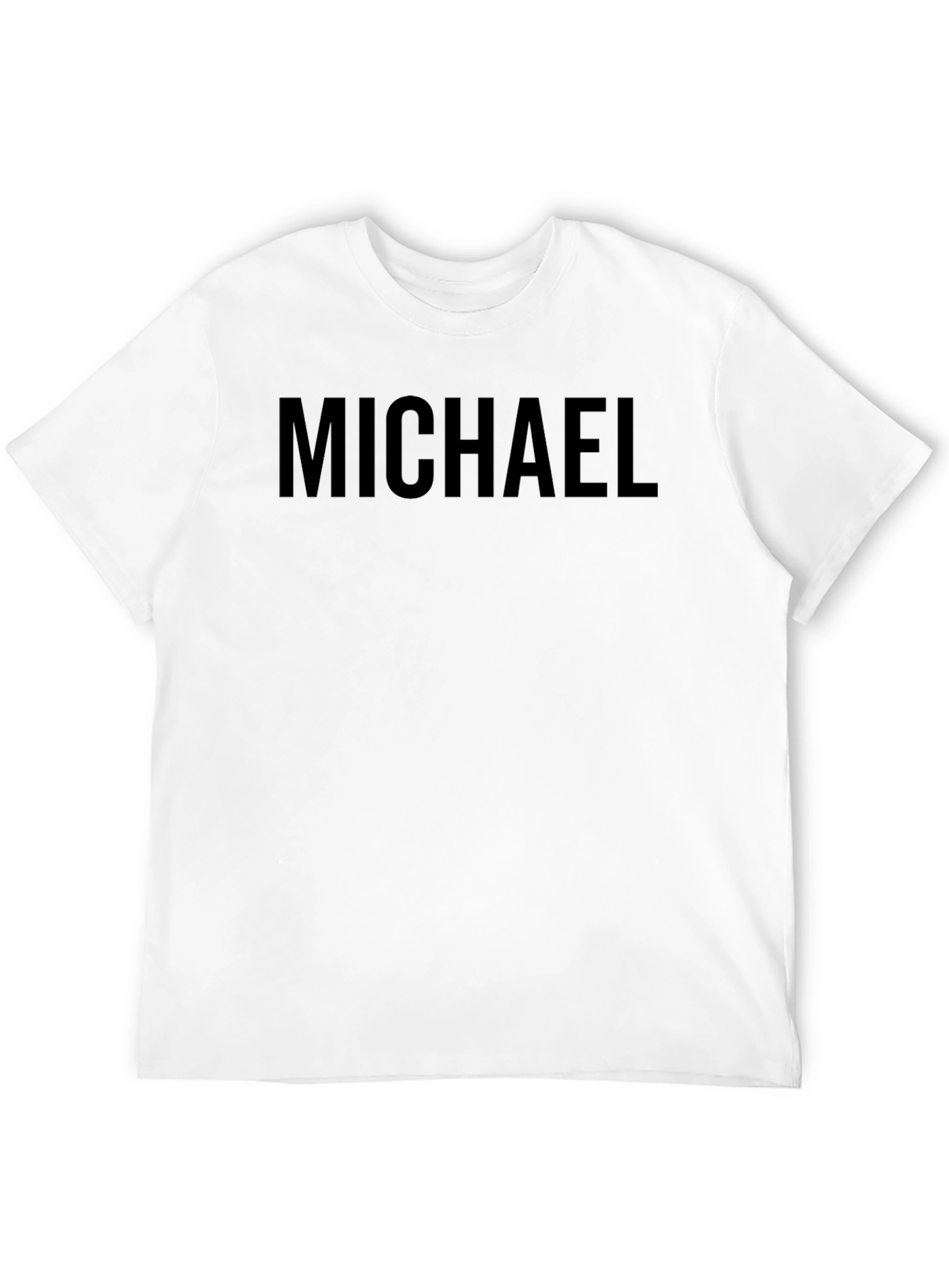 Black Michael Name T-Shirt - Classic Crew Neck Tee view 12
