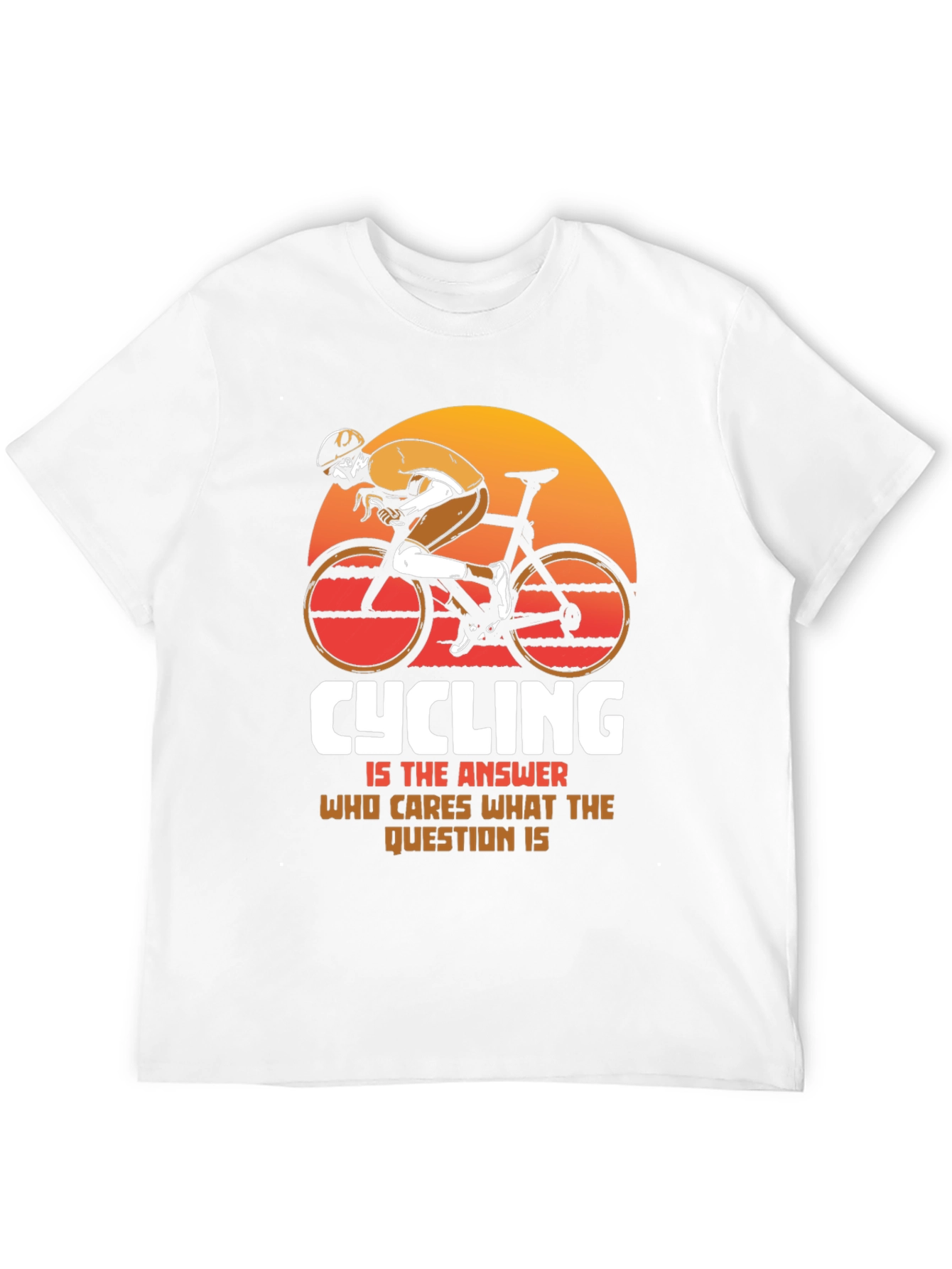 Black Cycling is the Answer Graphic Tee view 12
