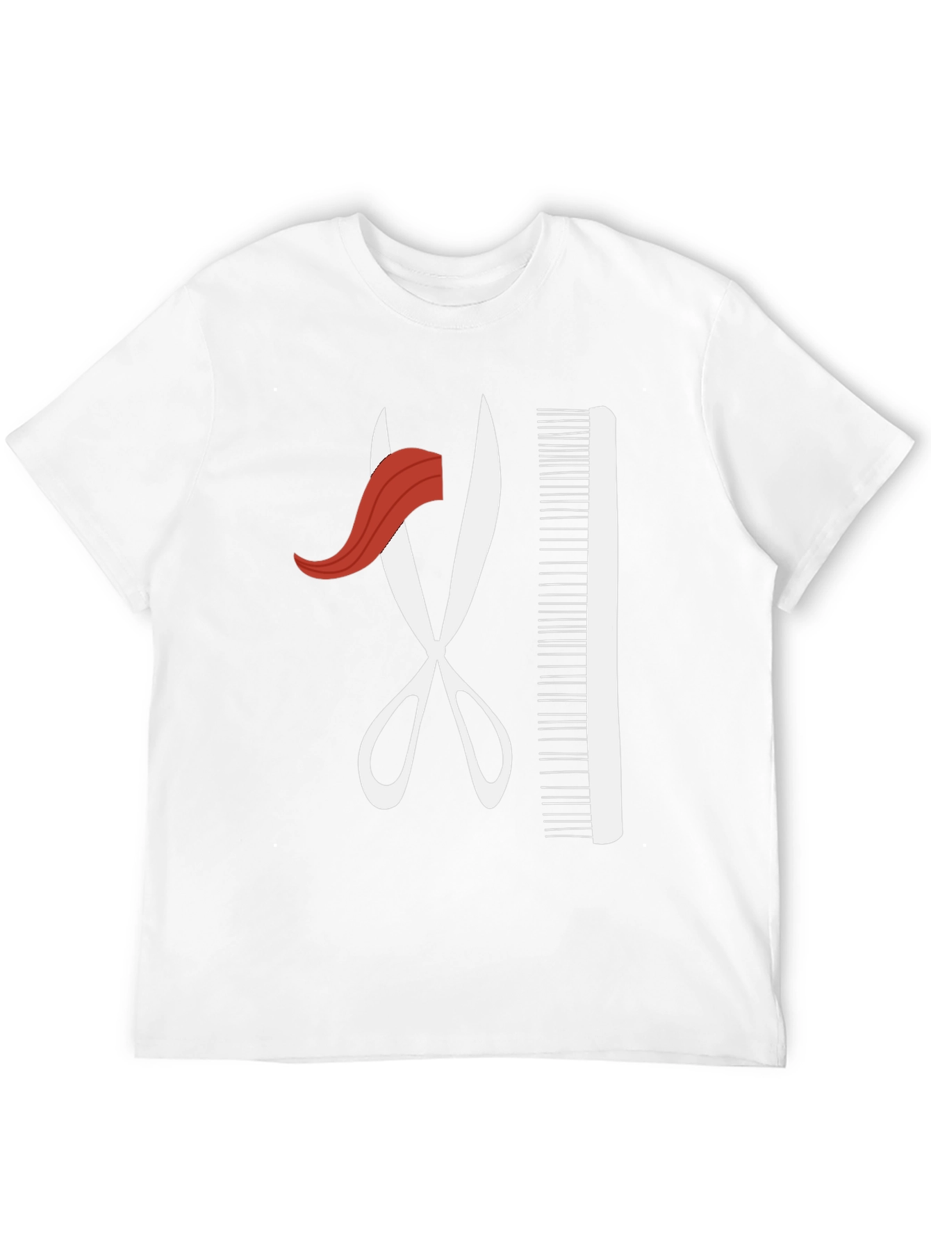 Black Barber Style T-Shirt - Scissors and Comb Graphic view 12