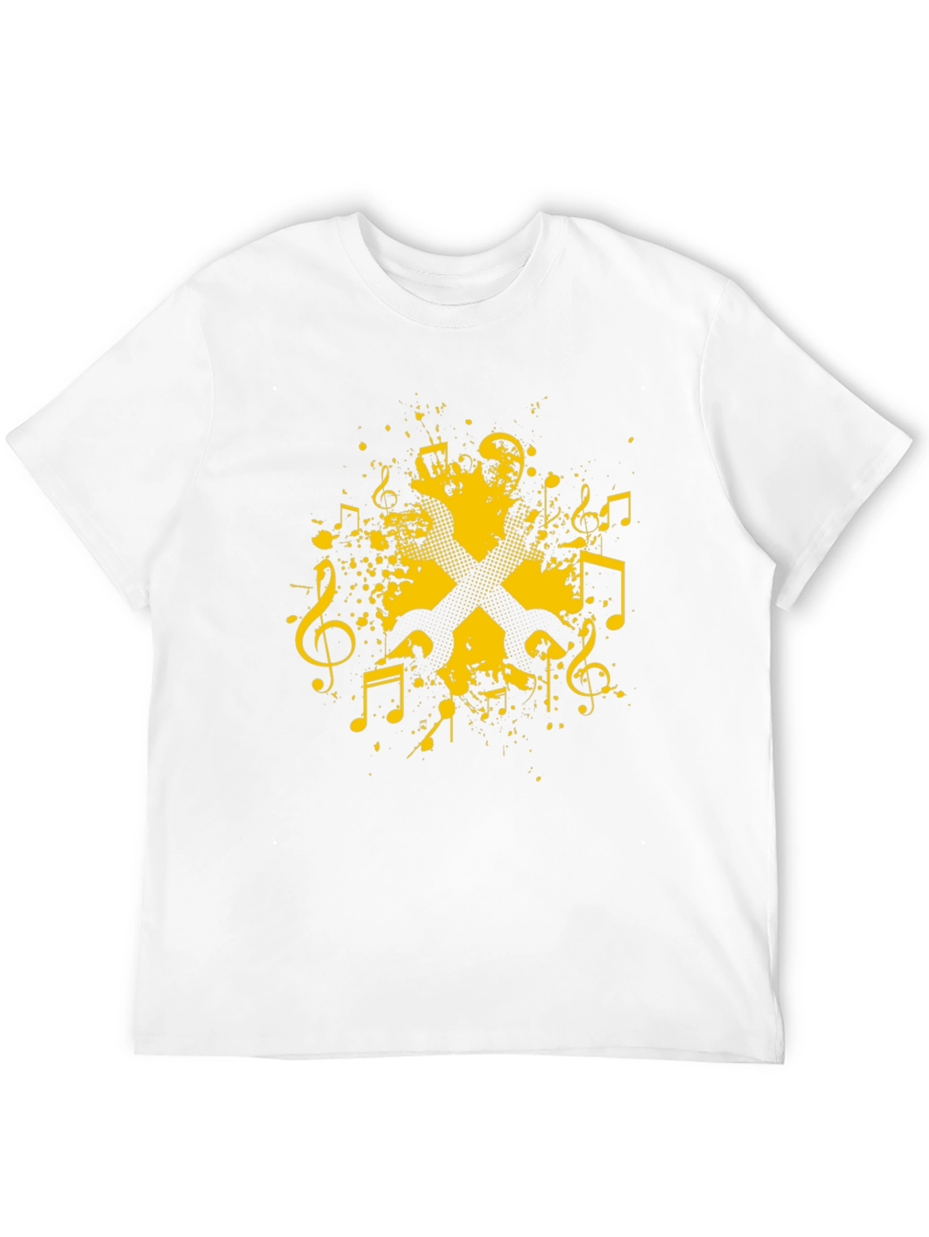 Black Music Mechanic Graphic T-Shirt - Black Cotton Crew Neck view 12