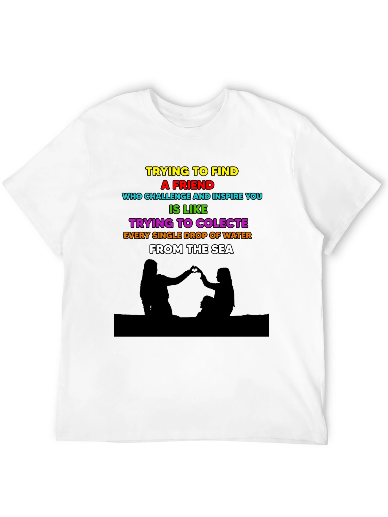 Black Trying to Find a Friend T-Shirt view 12