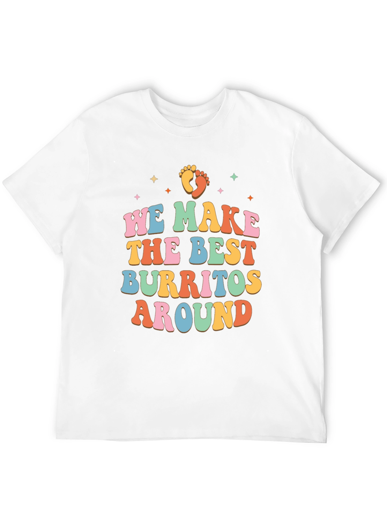 Black We Make the Best Burritos Around Retro T-Shirt view 12