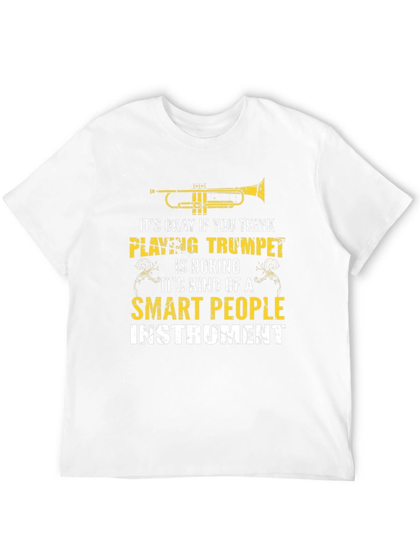 Black Trumpet Player T-Shirt: Smart People Instrument! view 12