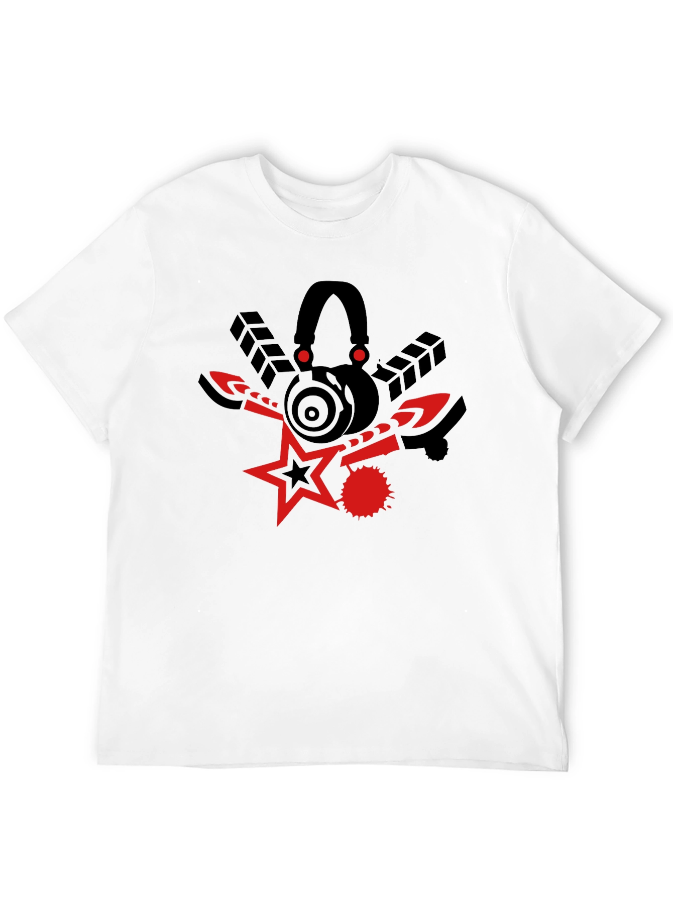 Black Red Star Graphic Tee view 12