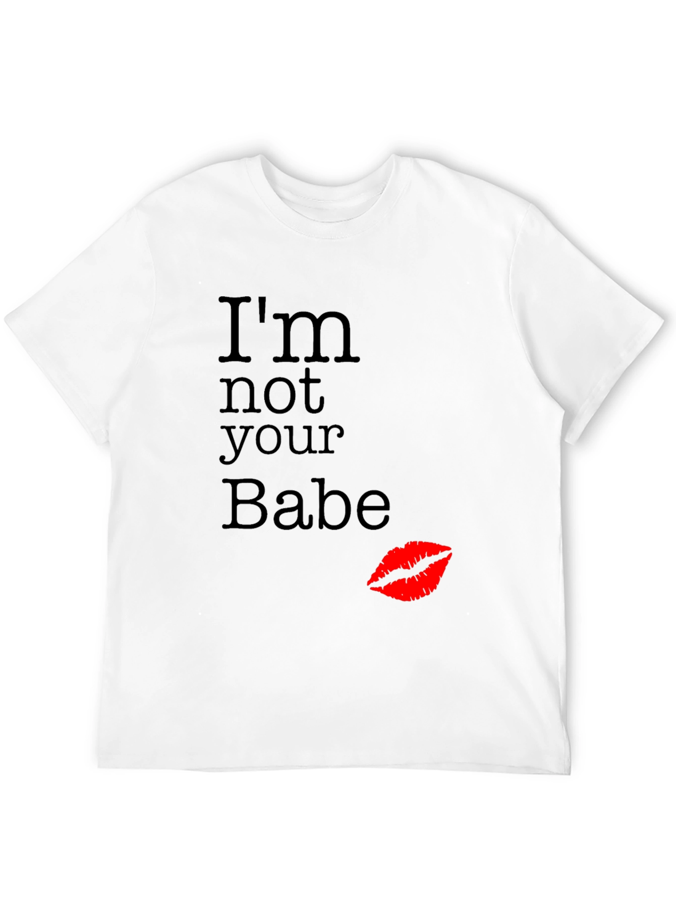Black I'm Not Your Babe Graphic T-Shirt view 12