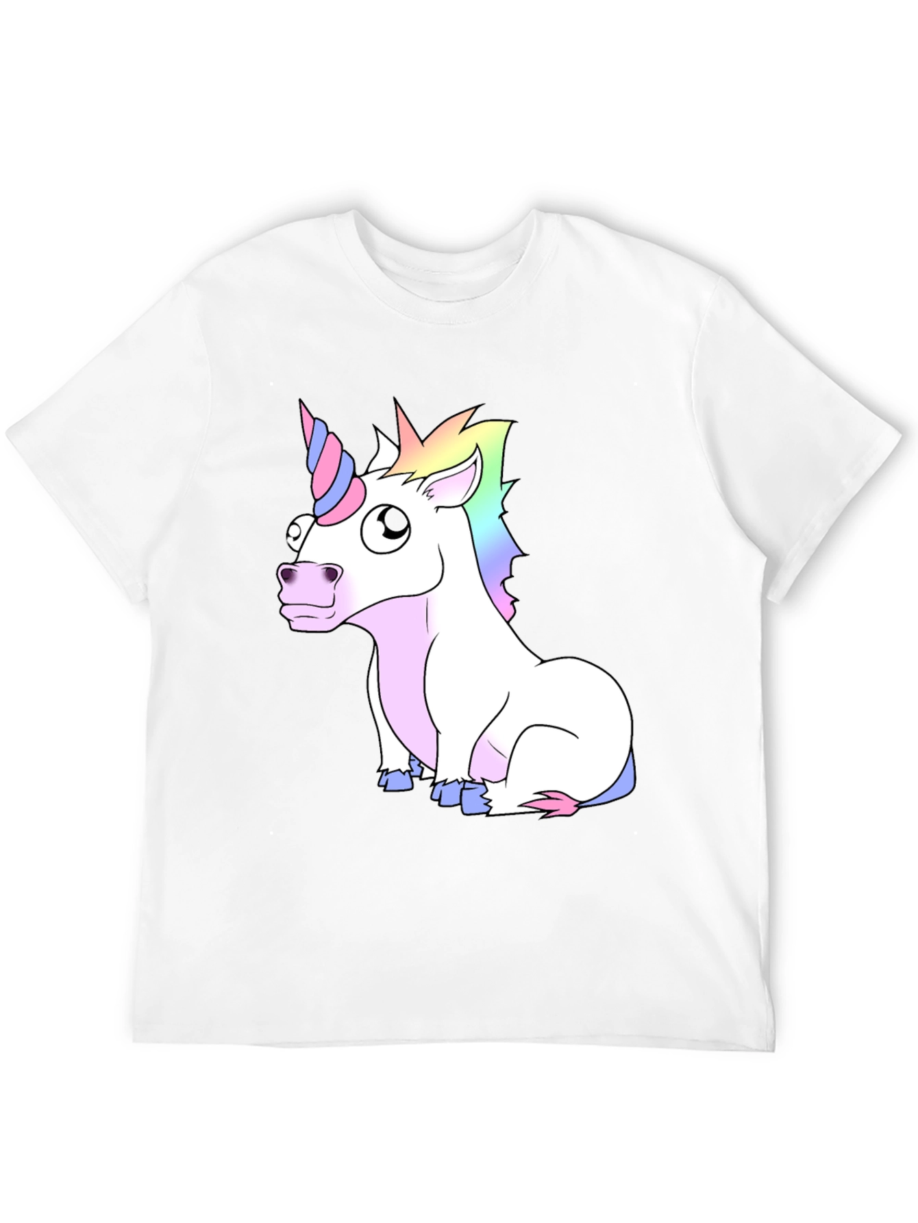 Black Unicorn Graphic Tee - Black Cotton Casual T-Shirt view 12