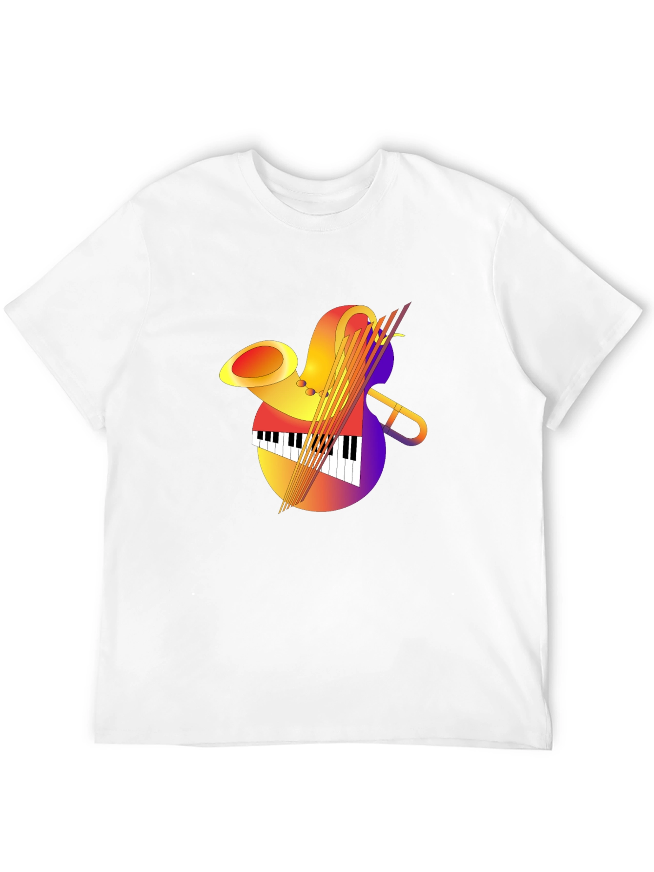 Black Musical Instruments Graphic Tee view 12