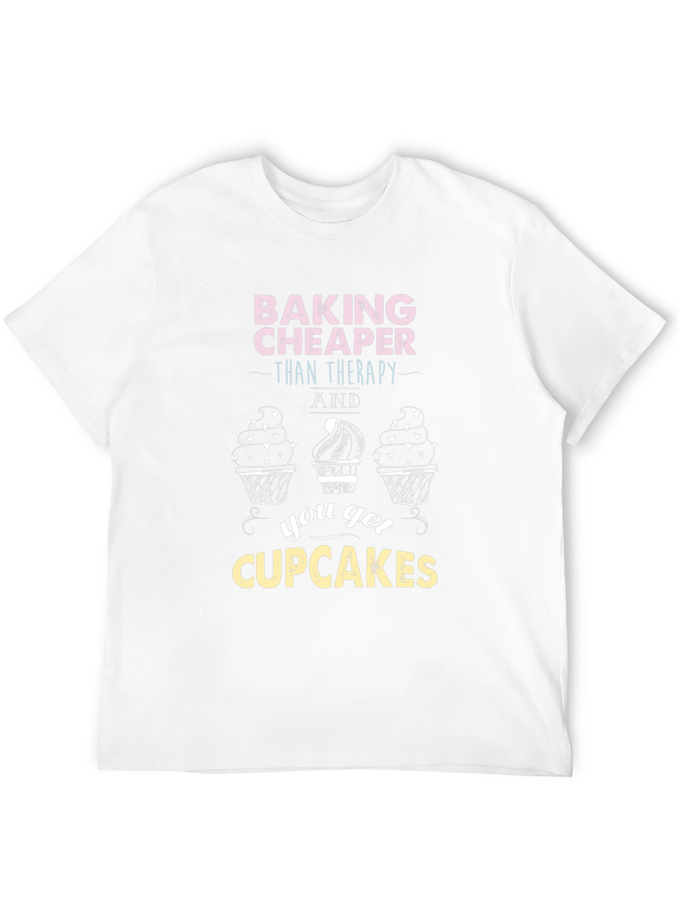 Black Baking Cheaper Than Therapy Graphic Tee view 12