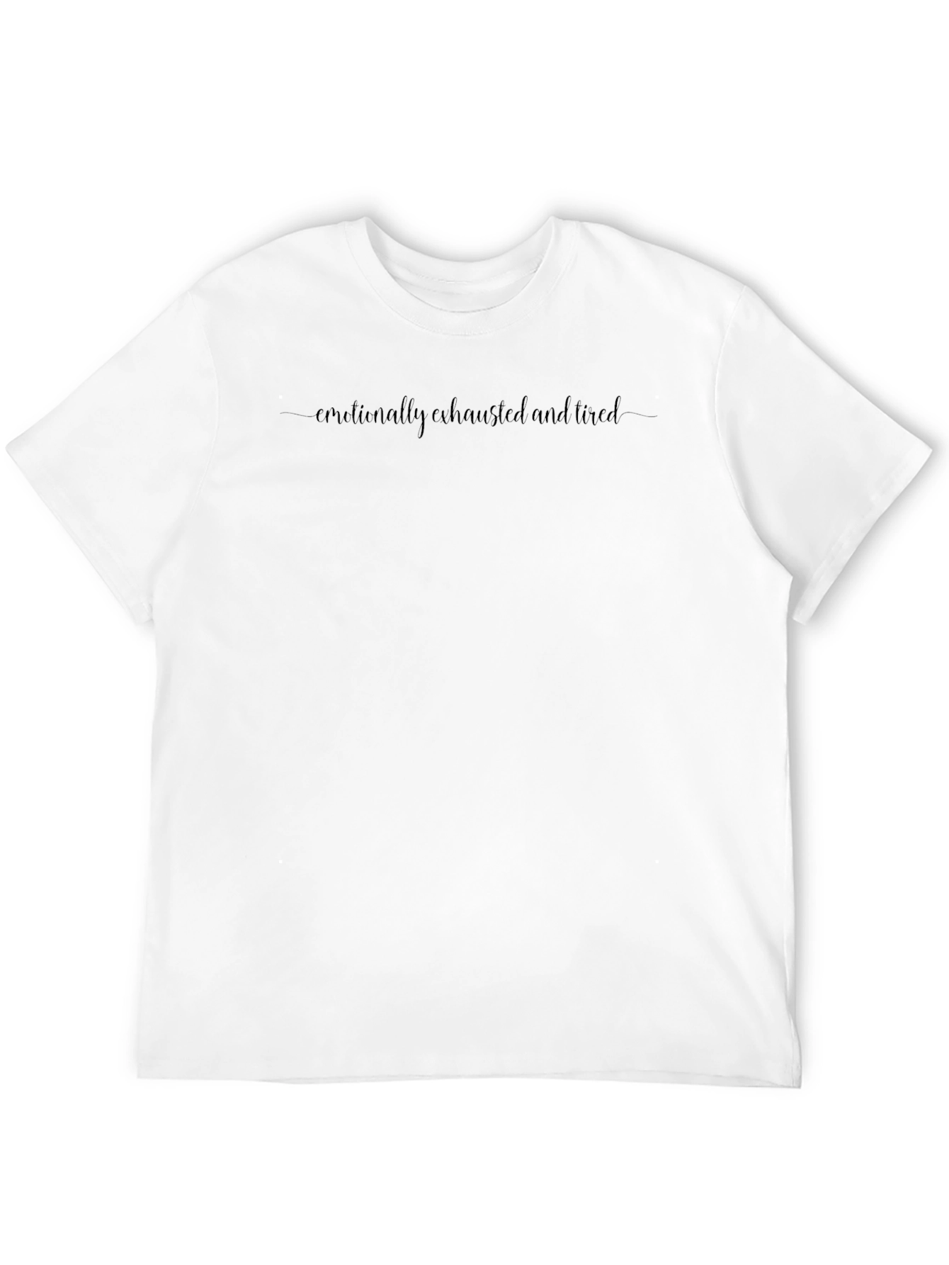 Black Emotionally Exhausted Graphic Tee view 12