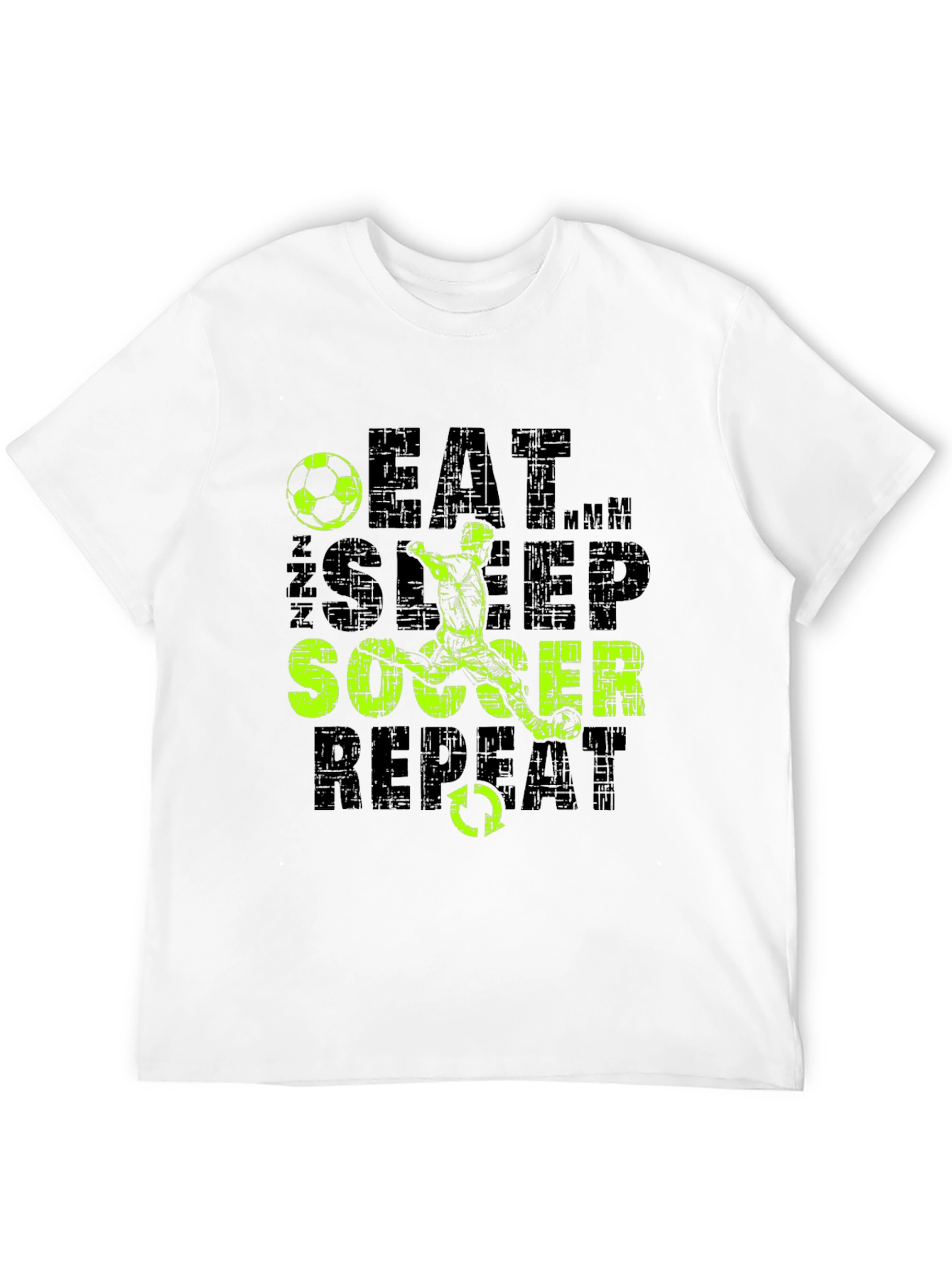 Black Eat Sleep Soccer Repeat T-Shirt view 12