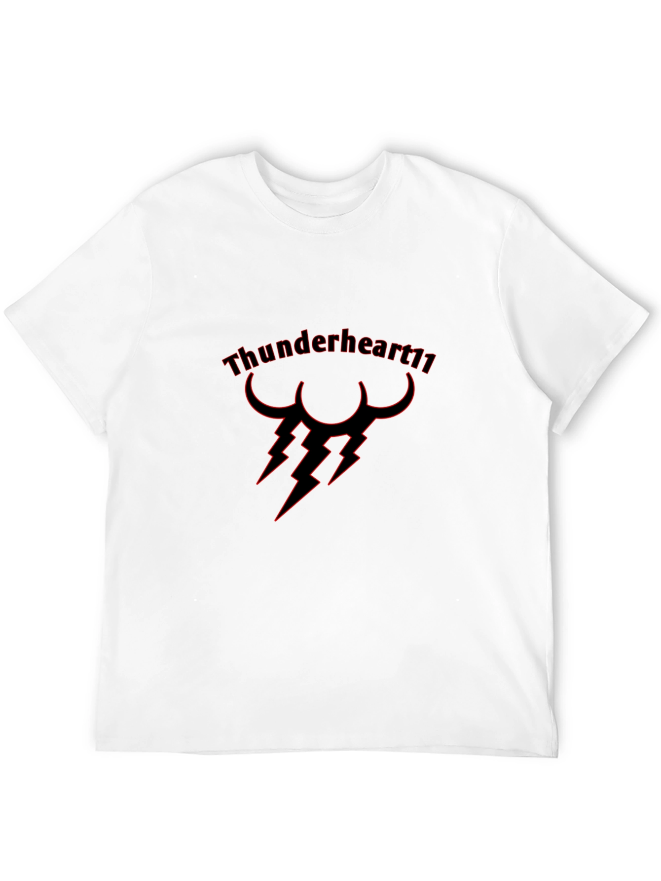 Black Thunderheart11 Graphic Black T-Shirt view 12