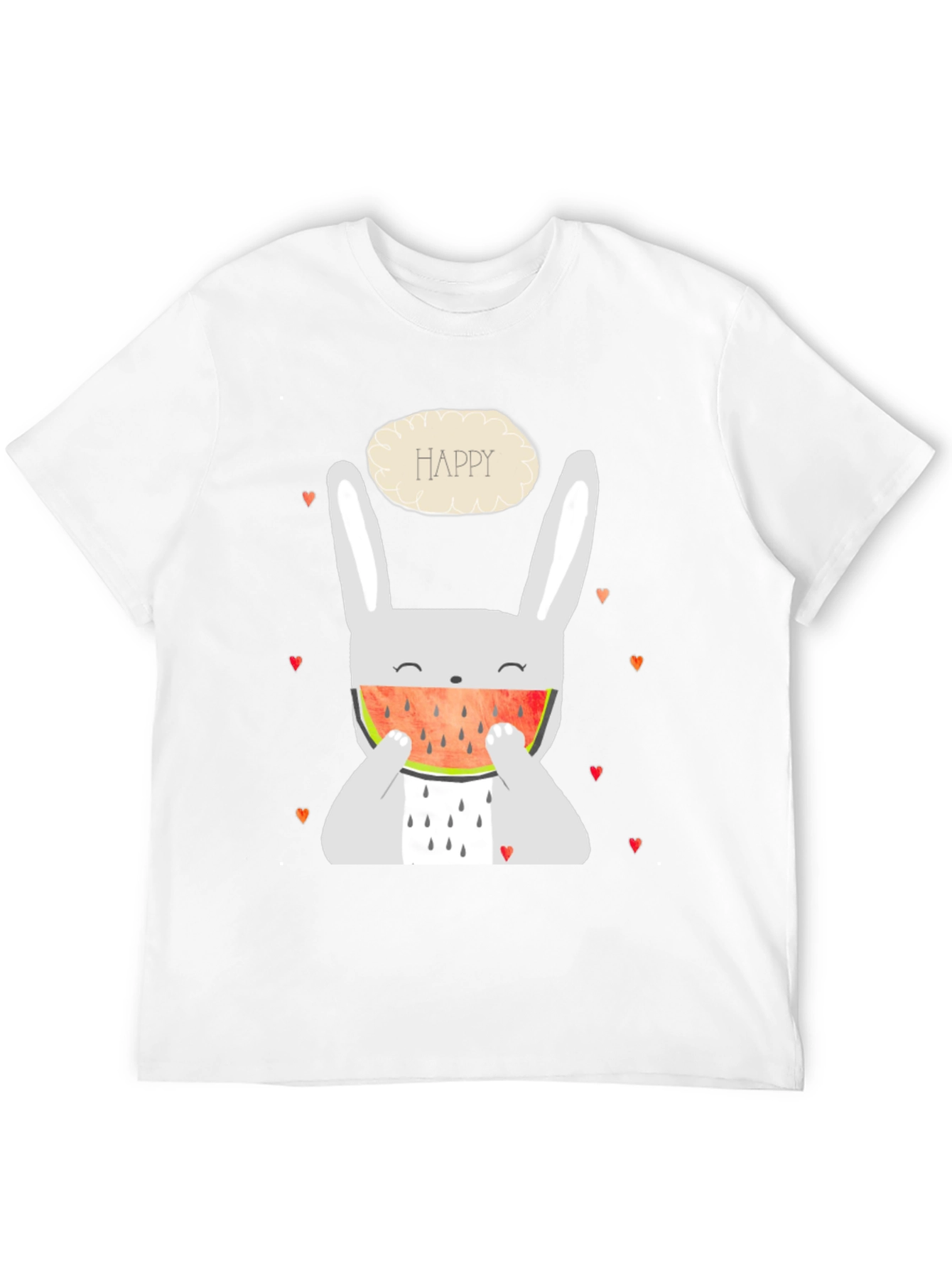 Black Happy Bunny Watermelon Graphic Tee - Black view 12