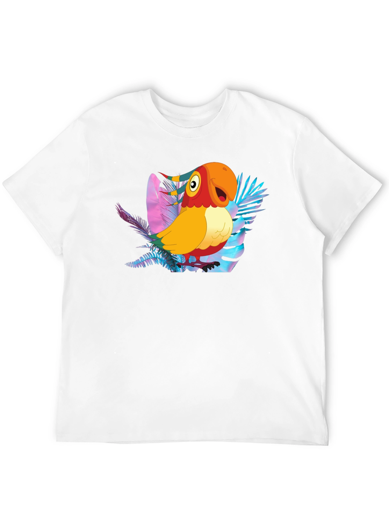 Black Tropical Parrot Graphic Tee view 12