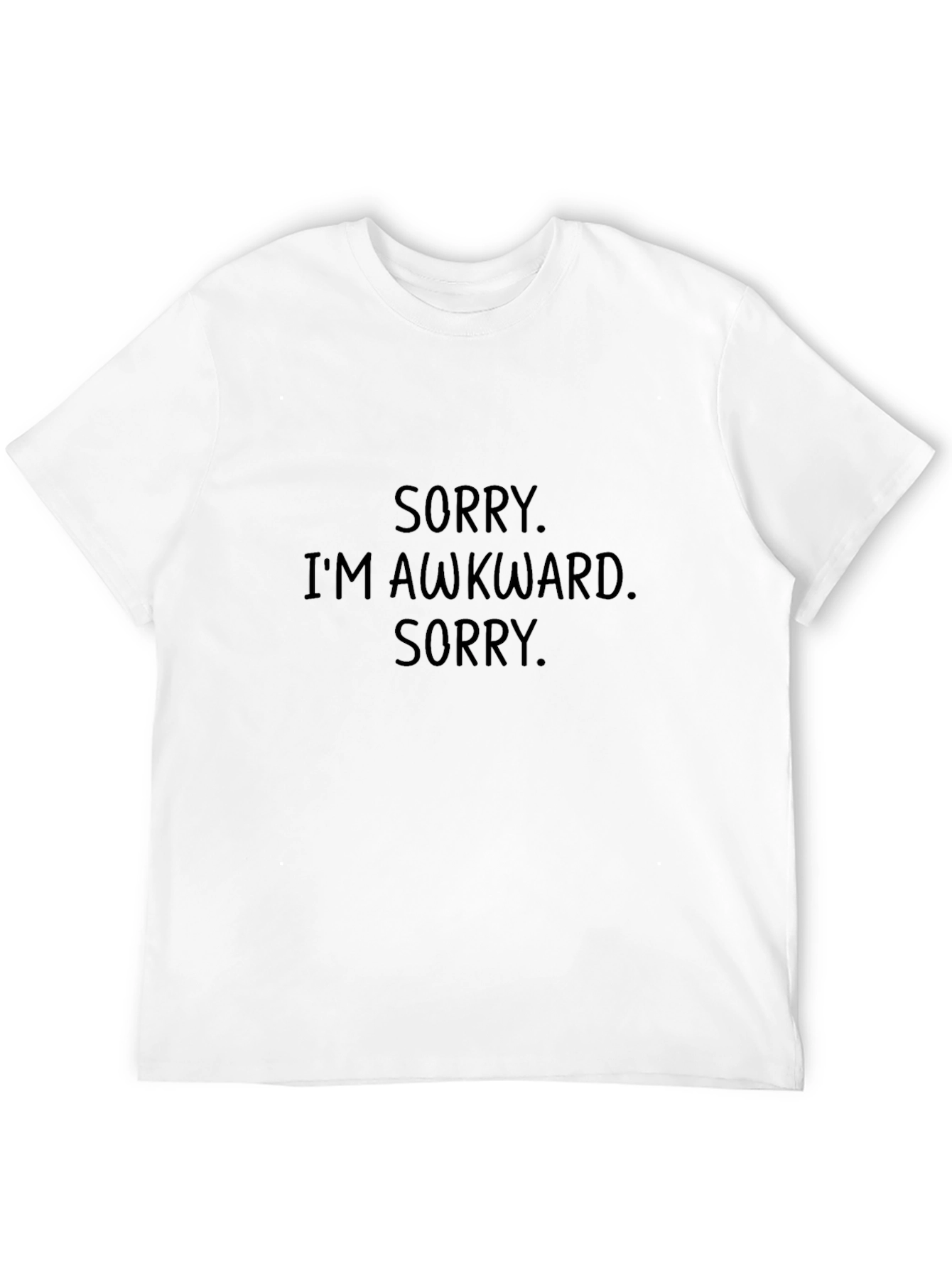 Black Sorry I'm Awkward T-Shirt - Funny Slogan Tee view 12