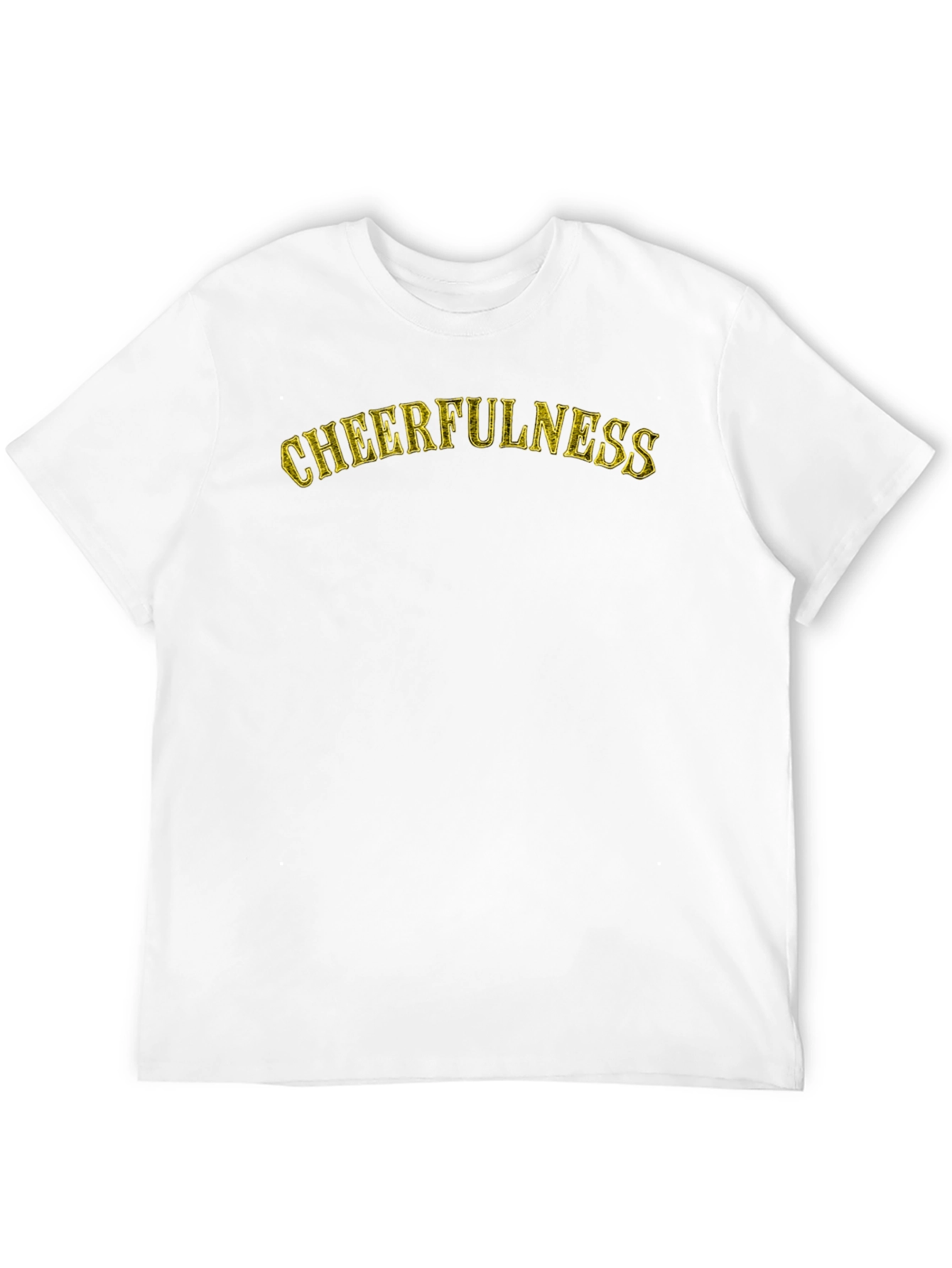 Black Cheerfulness Graphic T-Shirt - Black Cotton Tee view 12