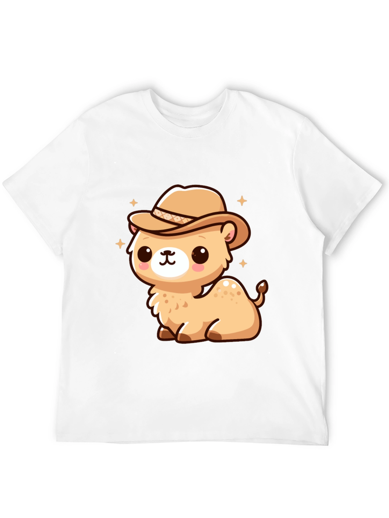 Cute Camel Cowboy Graphic Tee - 12