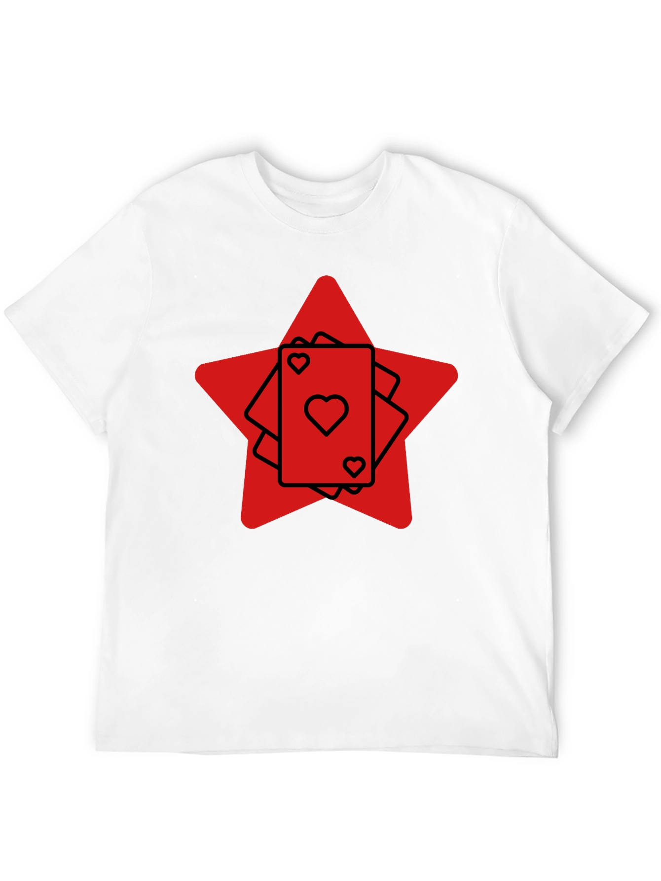Black Ace Heart Card Graphic Tee - Black view 12