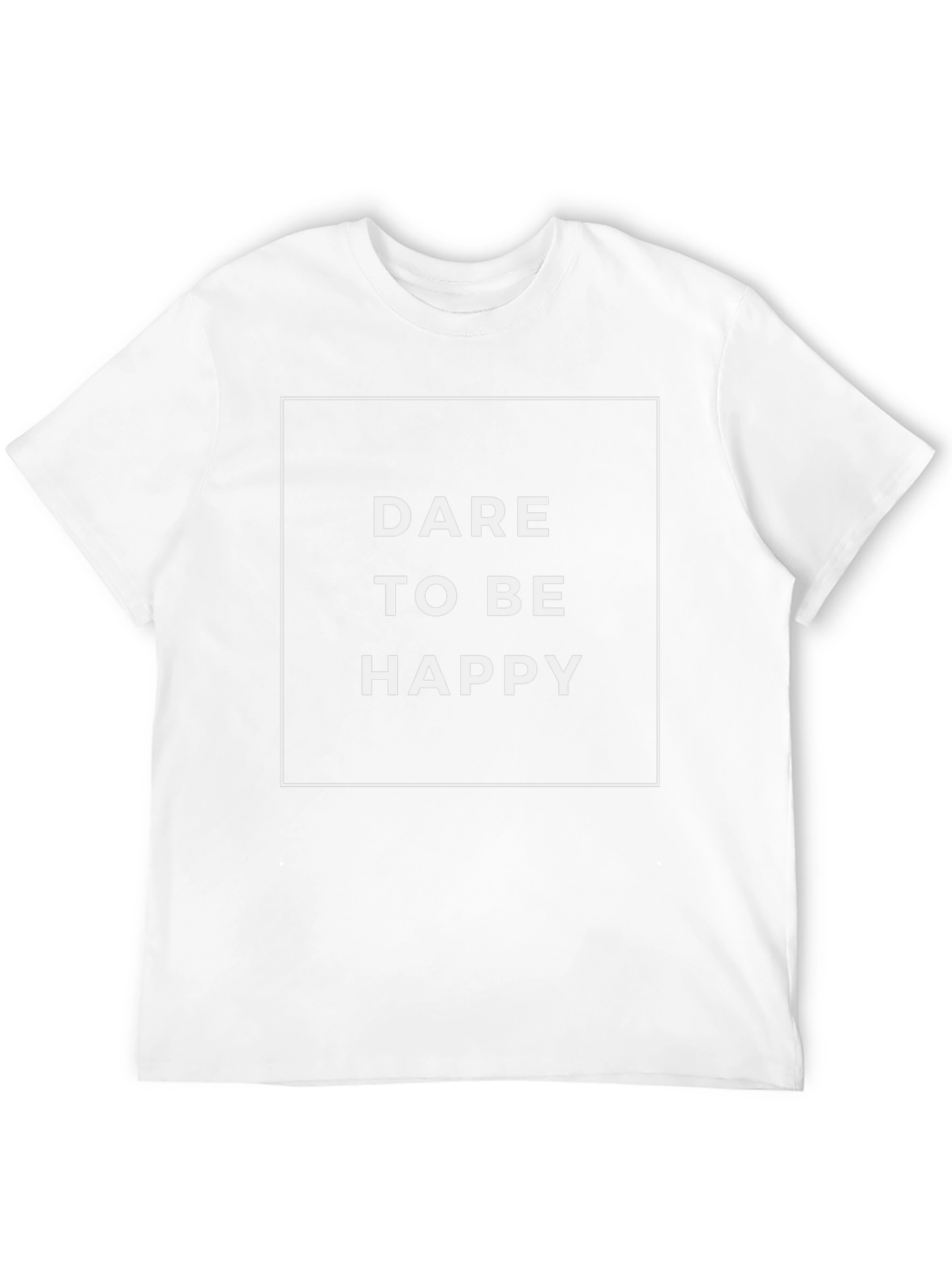 Black Dare to Be Happy Graphic Tee - Black Cotton T-Shirt view 12