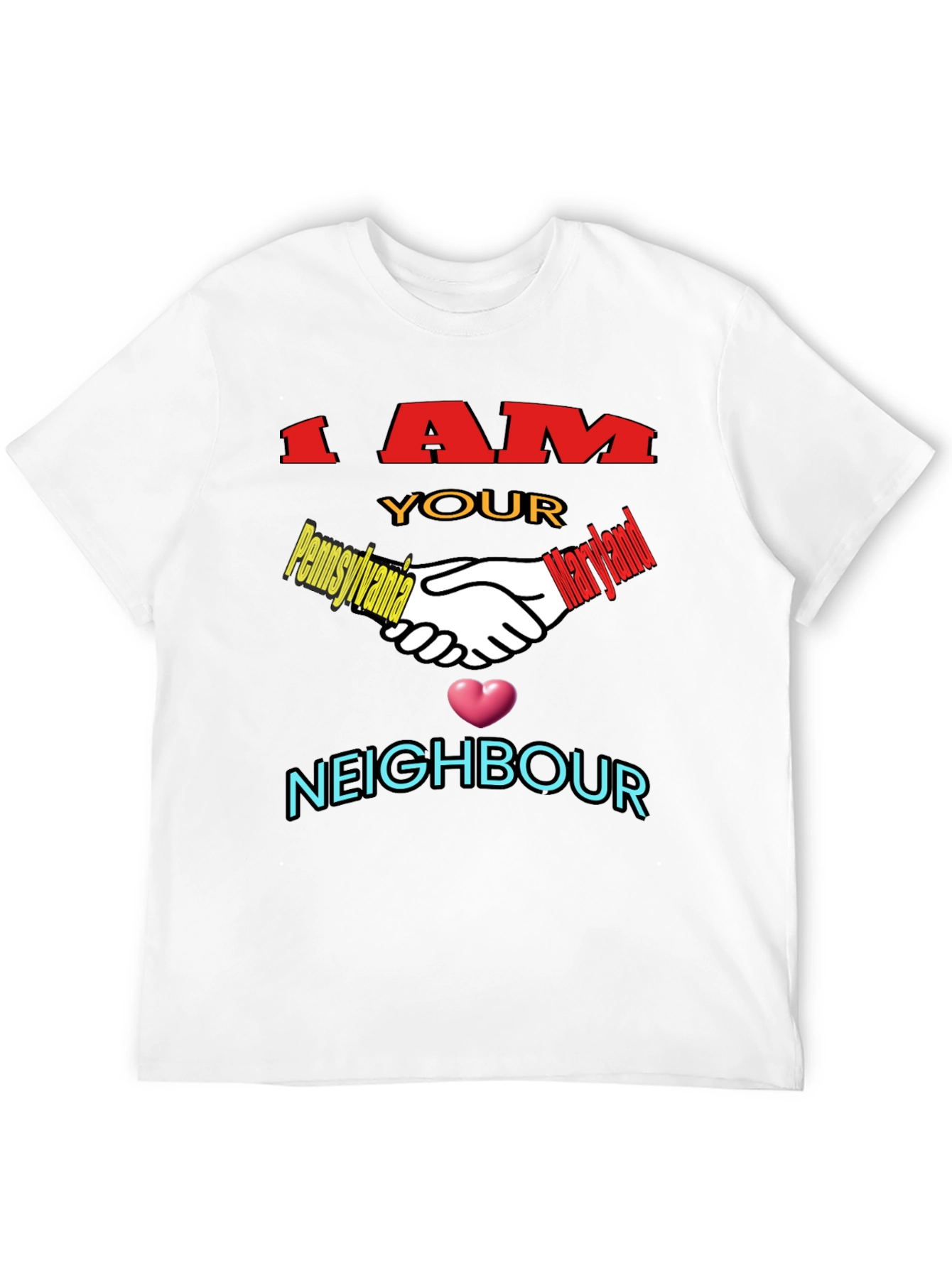 Black I AM Your Neighbour T-Shirt view 12