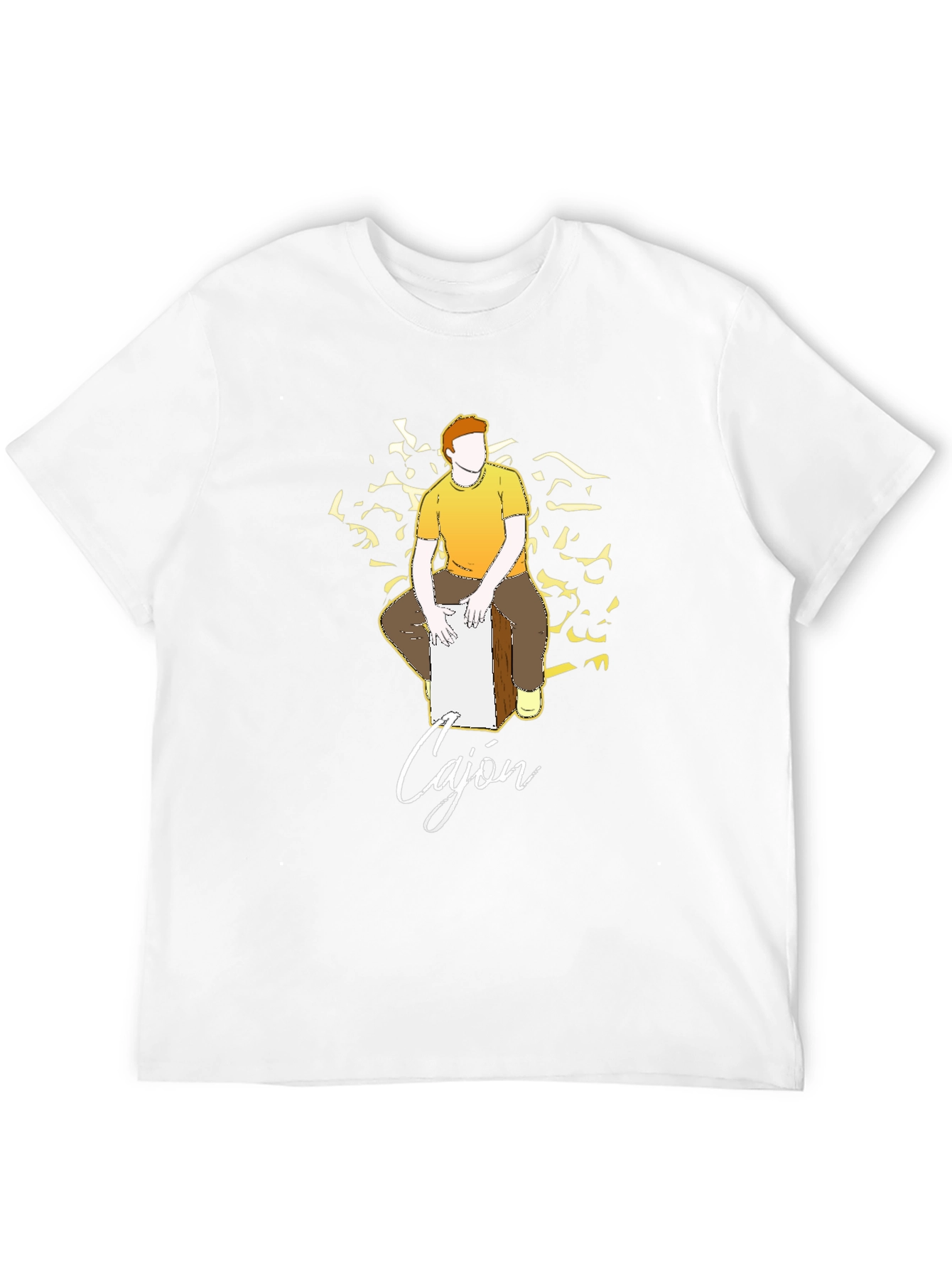 Black Cajon Player Graphic Tee - Black Casual T-Shirt view 12