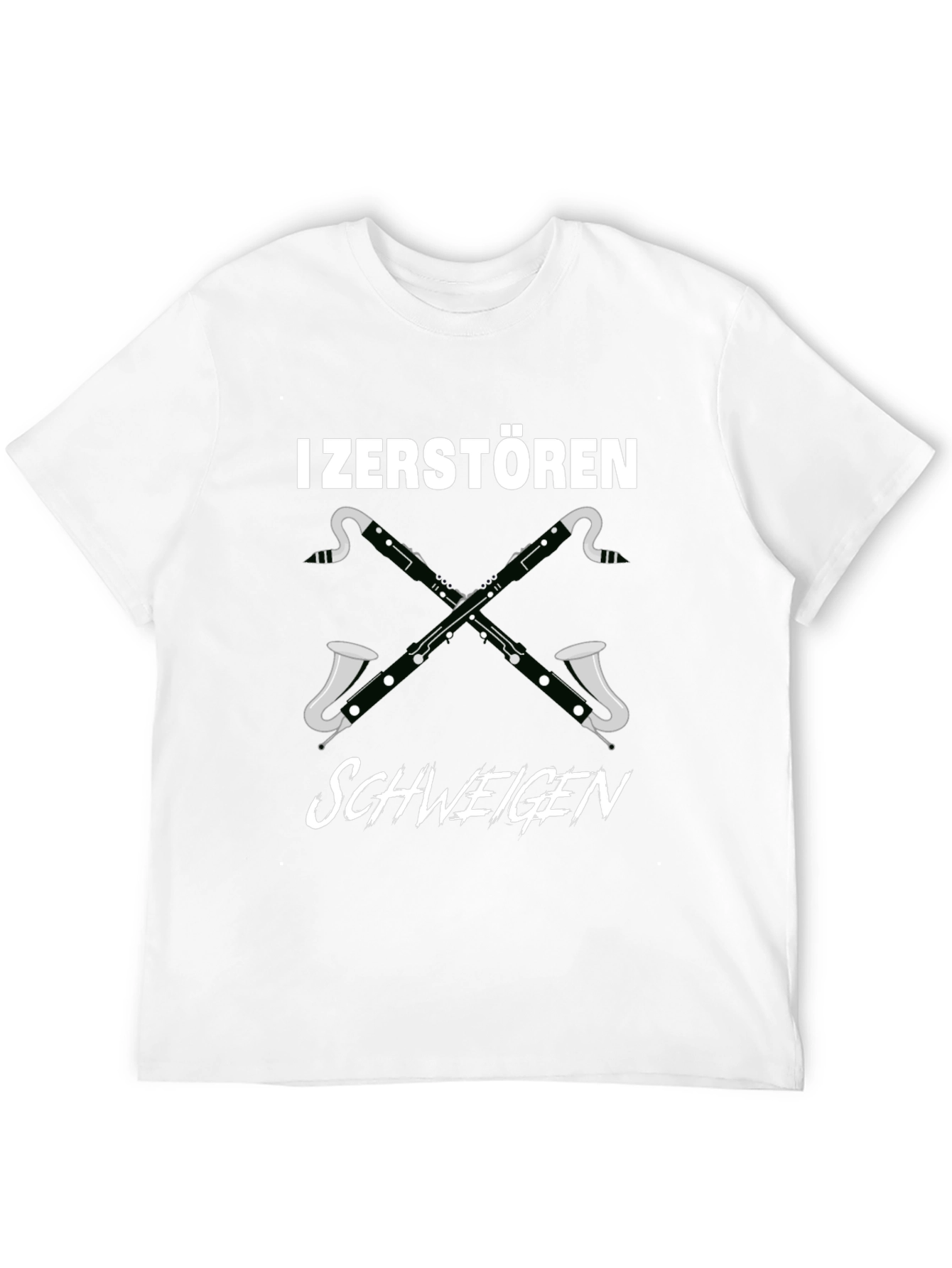 Black I Zerstören Schweigen Bassoon T-Shirt view 12