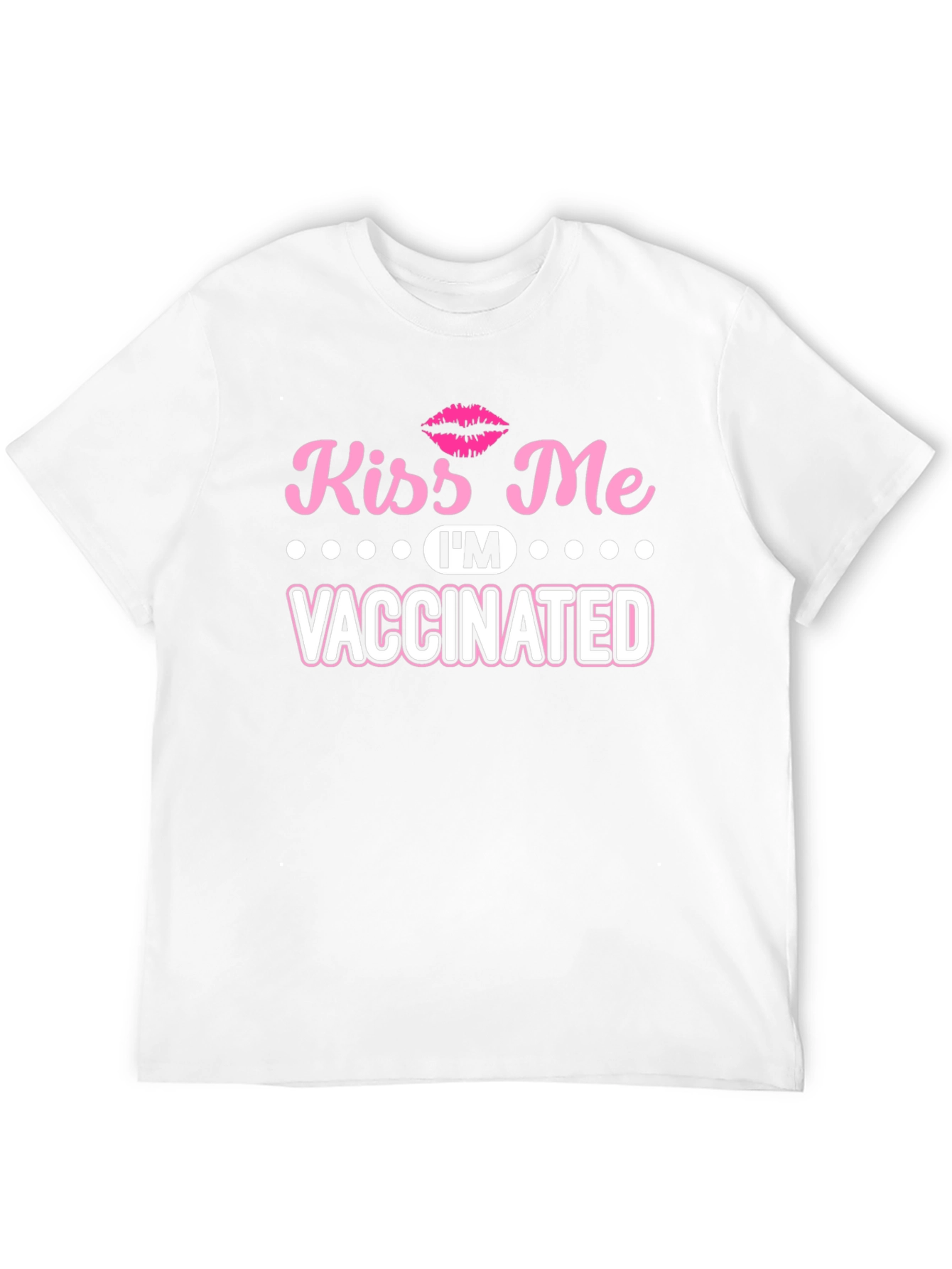 Black Kiss Me I'm Vaccinated Graphic T-Shirt view 12