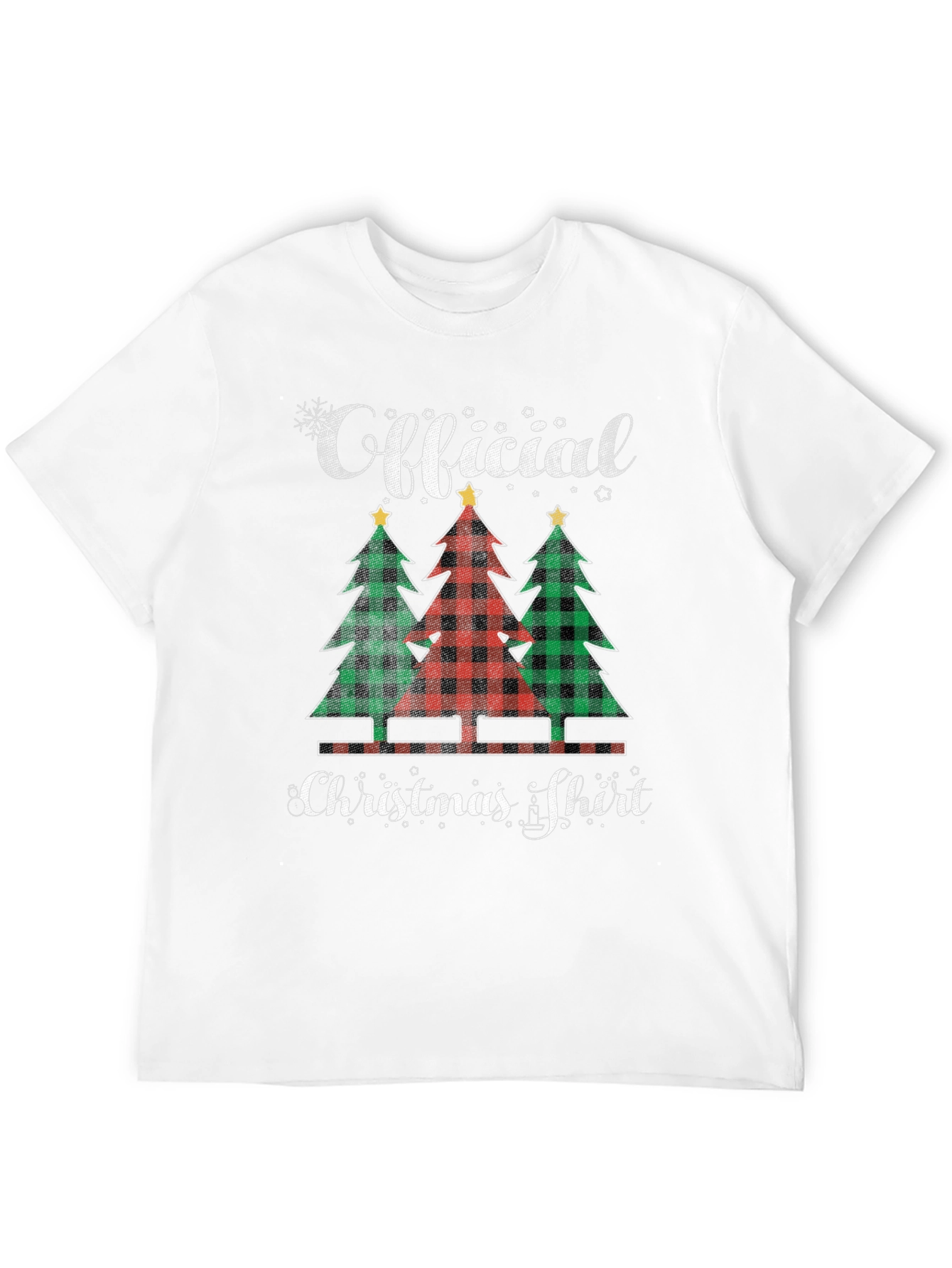 Black Official Christmas Shirt Plaid Tree Tee view 12