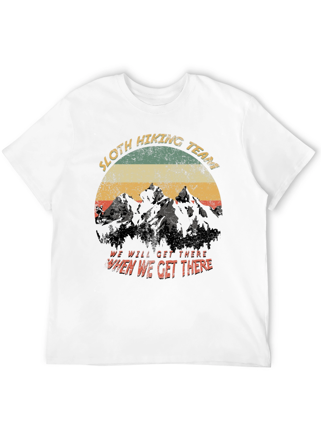 Black Sloth Hiking Team Vintage Graphic T-Shirt view 12