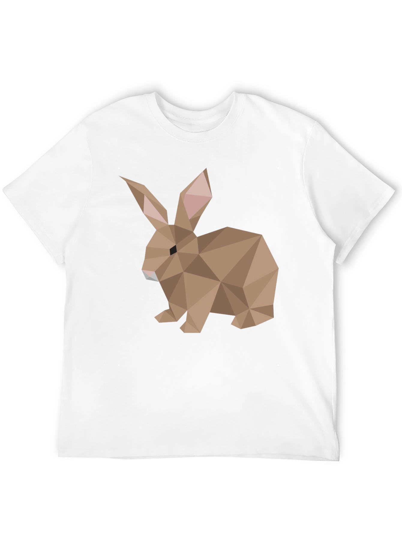 Black Geometric Rabbit Graphic Tee - Soft Cotton Blend view 12