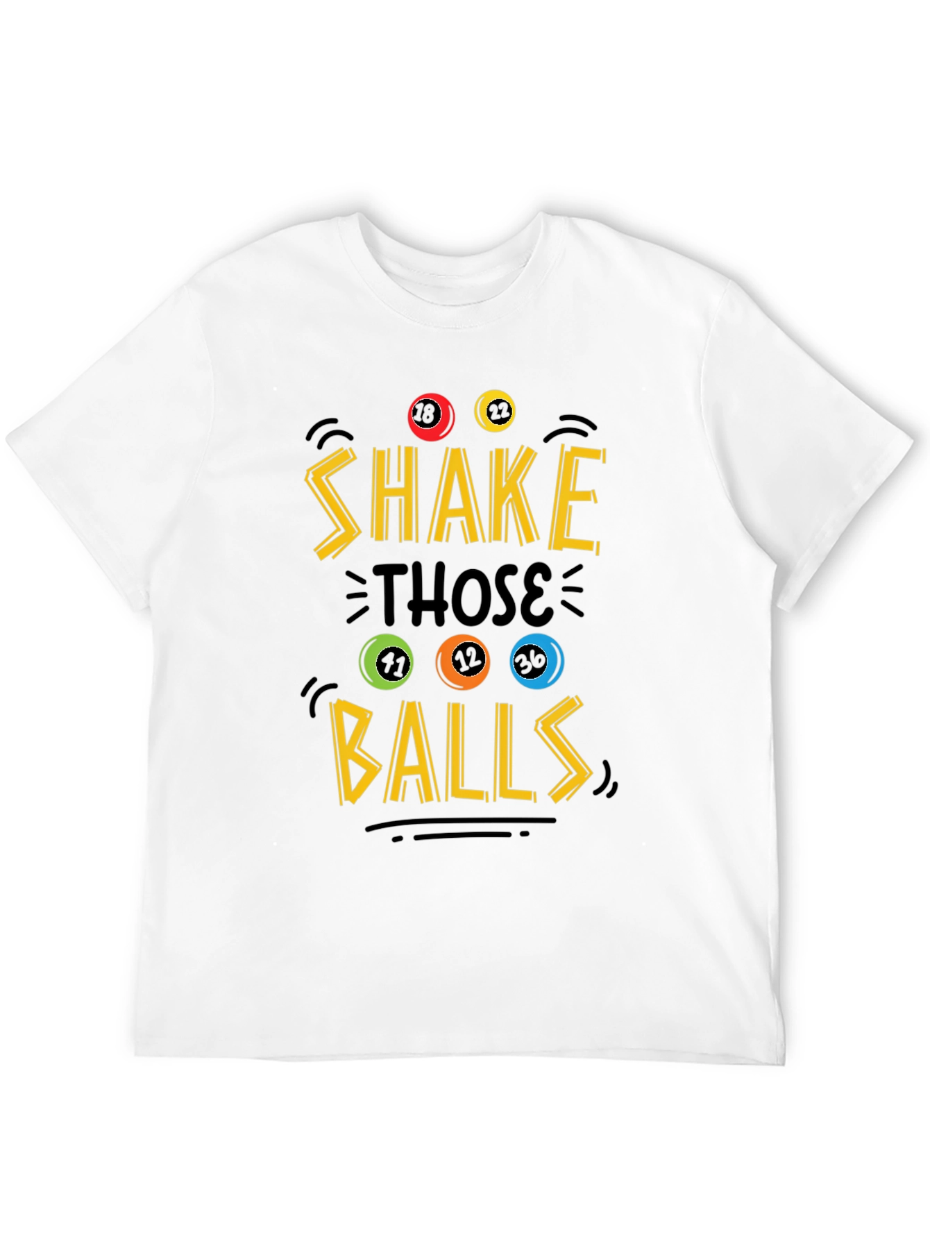 Black Shake Those Balls Graphic Tee - Novelty T-Shirt view 12
