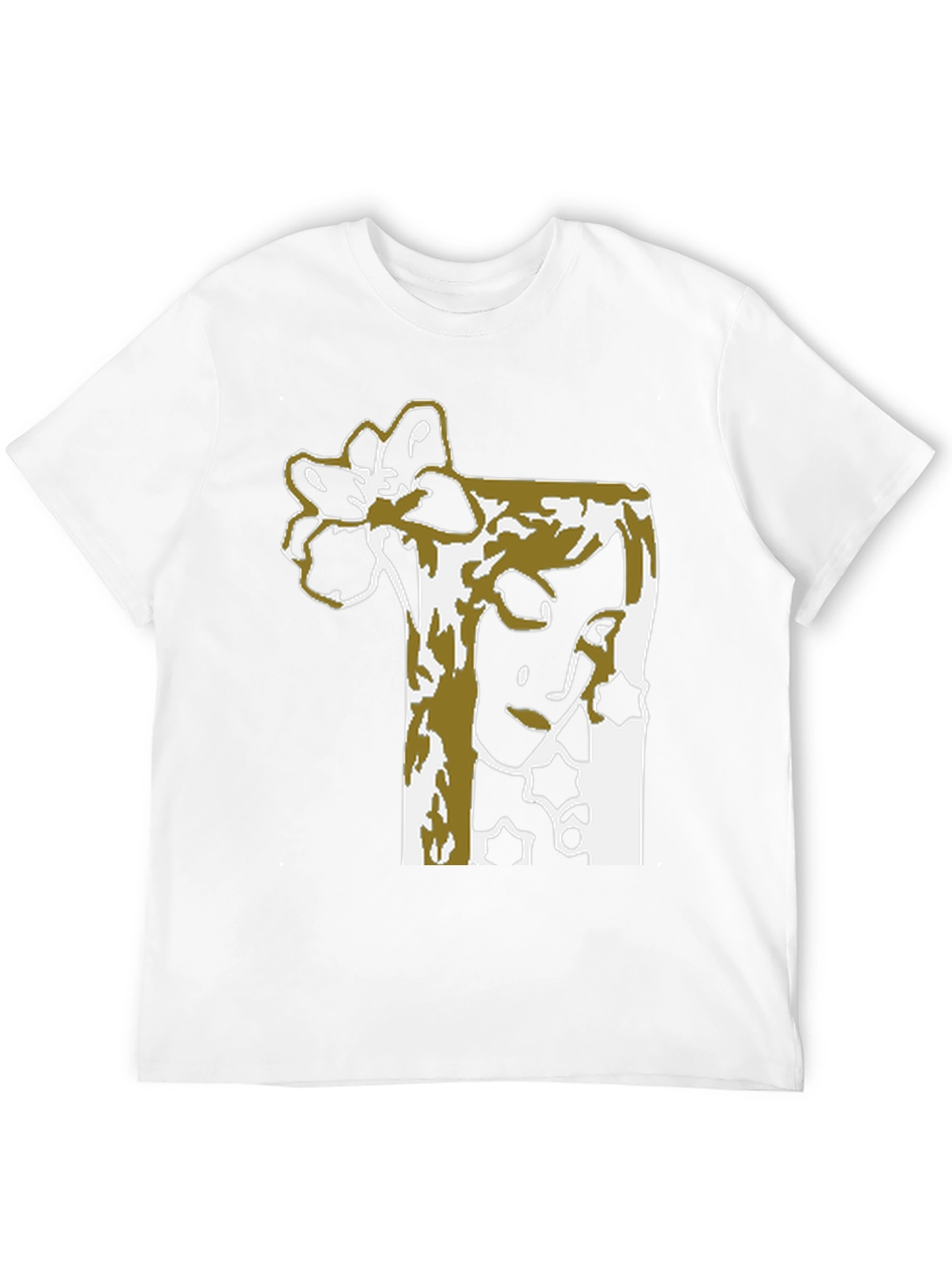 Black Abstract Floral Graphic Tee - Black Unisex view 12