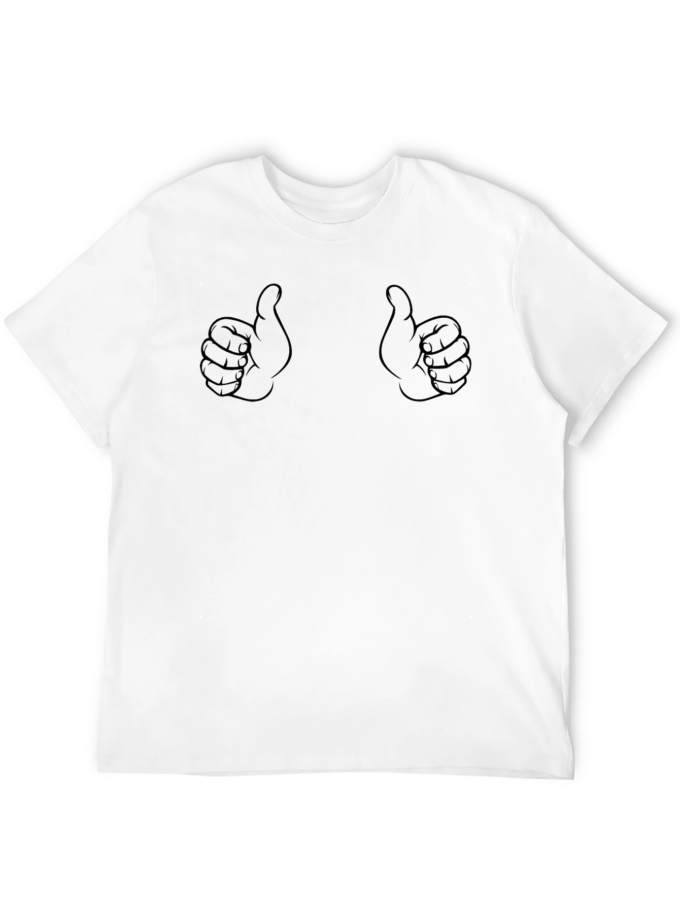 Black Thumbs Up Graphic Black T-Shirt view 12