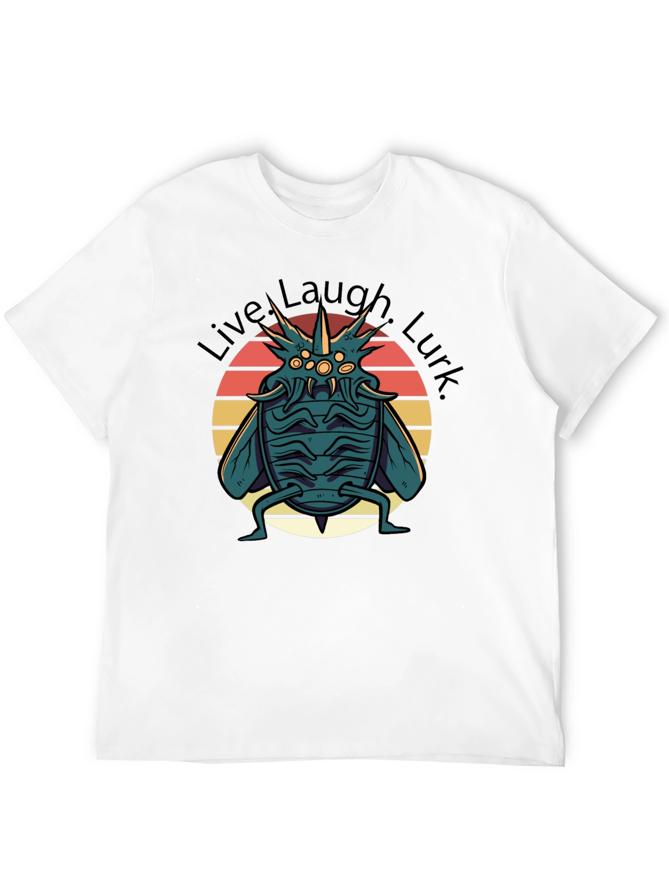 Black Live Laugh Lurk Graphic Tee - Black T-Shirt view 12