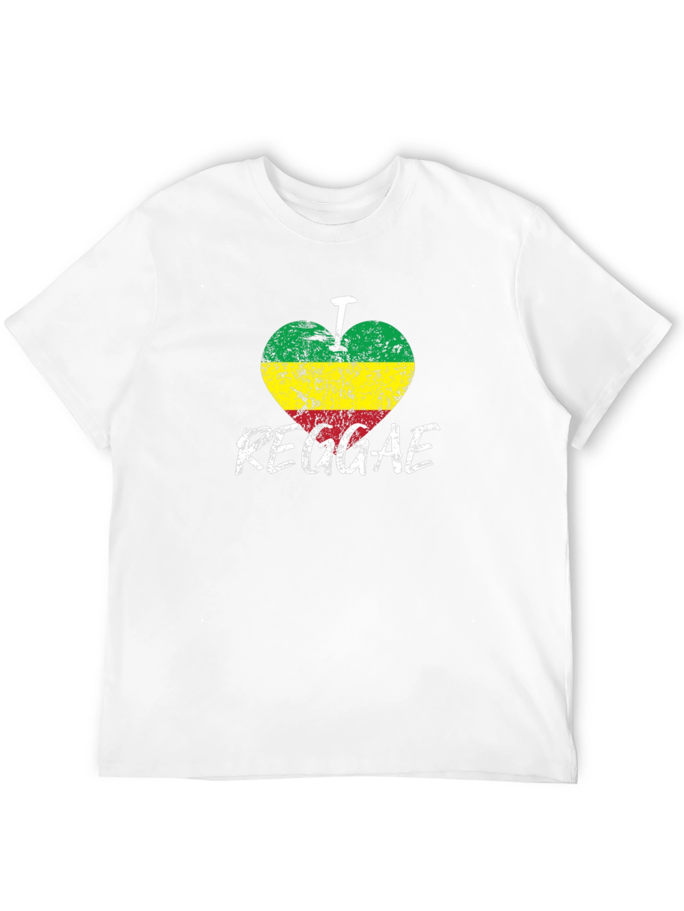 Black I Love Reggae Black T-Shirt - Rastafarian Colors view 12
