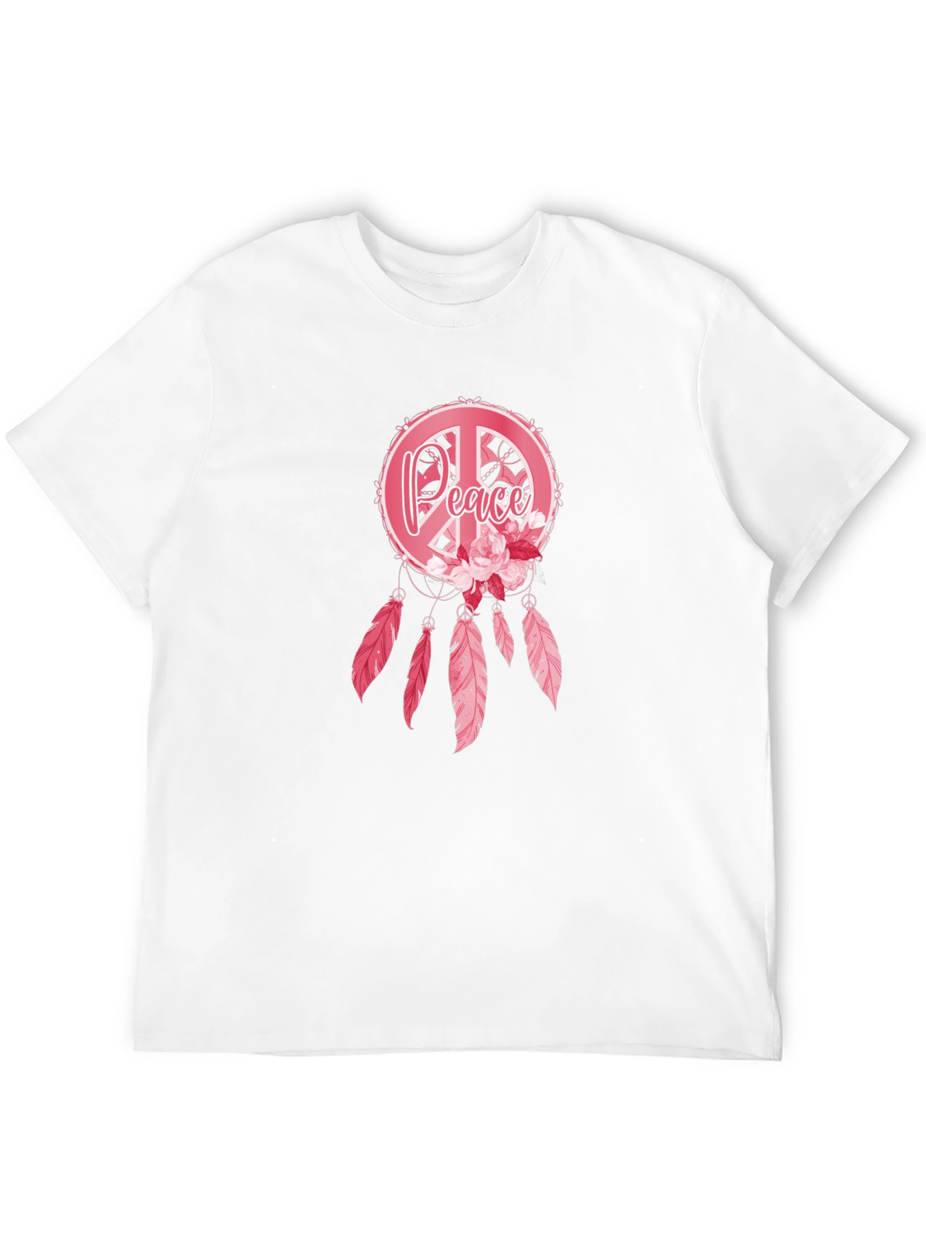 Black Peace Dreamcatcher Graphic T-Shirt - Black view 12