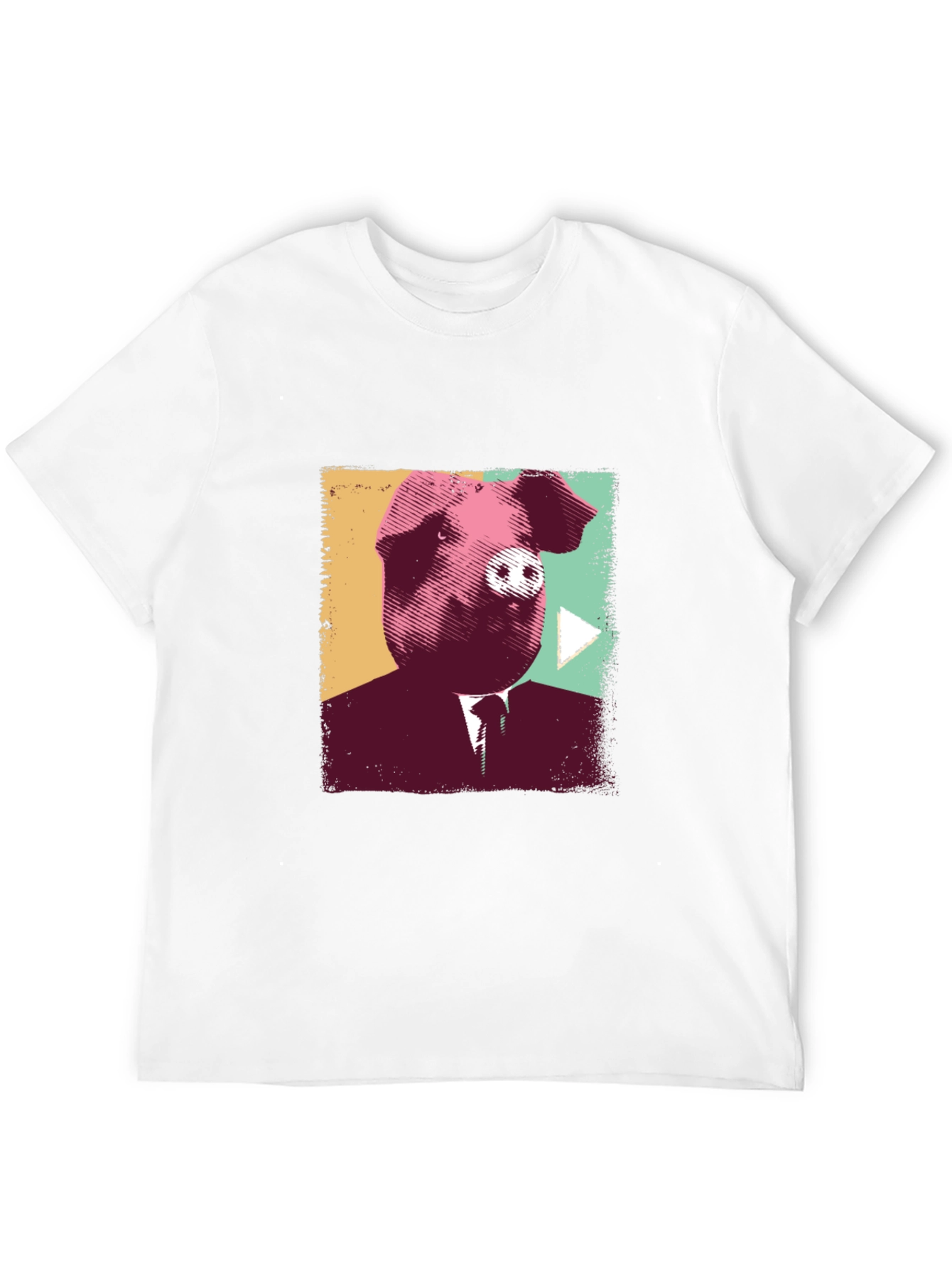 Black Pig Boss T-Shirt - Black Crew Neck Tee view 12