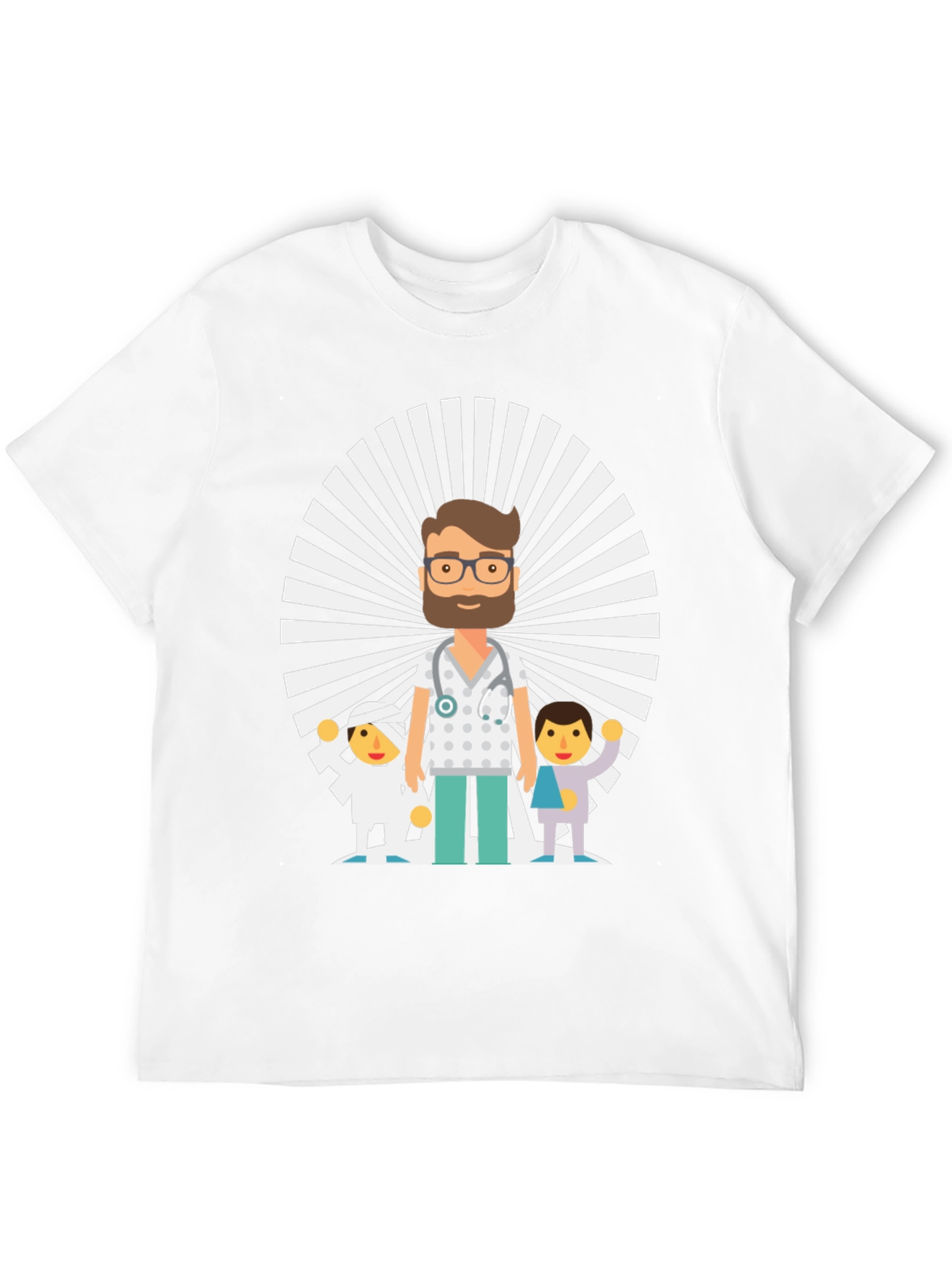 Black Cartoon Doctor & Patients Graphic Tee view 12