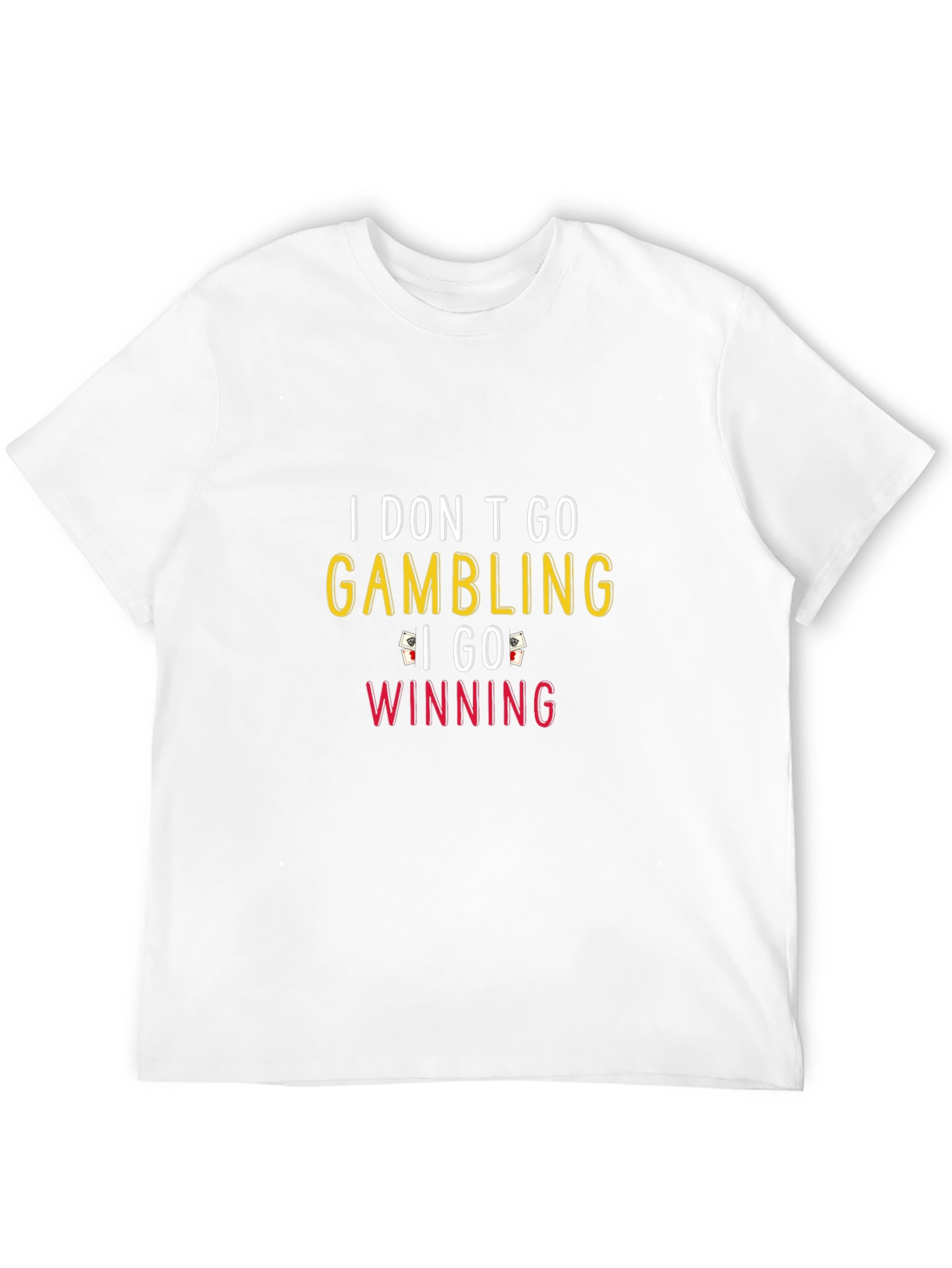 Black Gambling Winning Graphic T-Shirt - Black Cotton Tee view 12