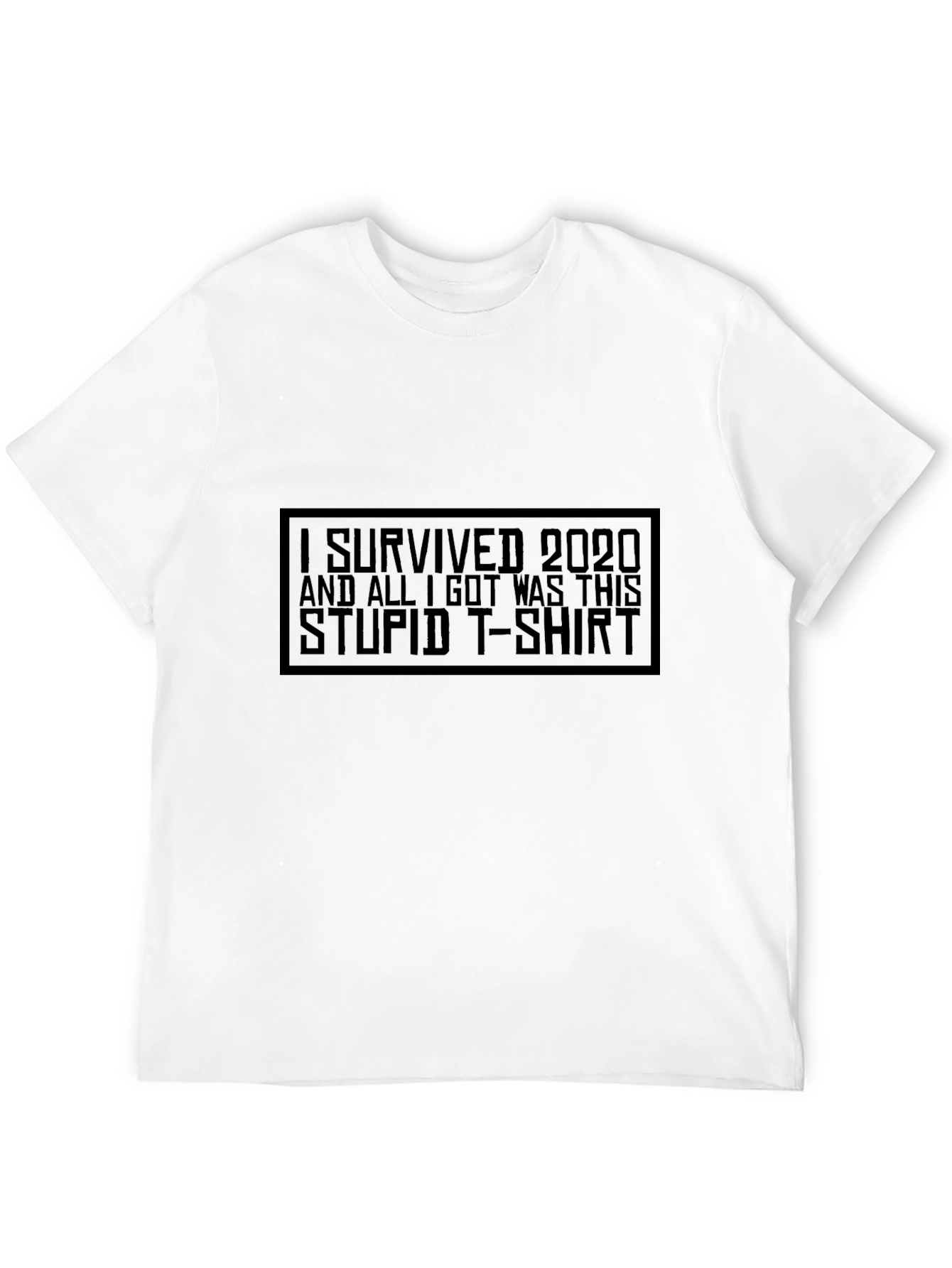 Black I Survived 2020 Funny Graphic T-Shirt view 12