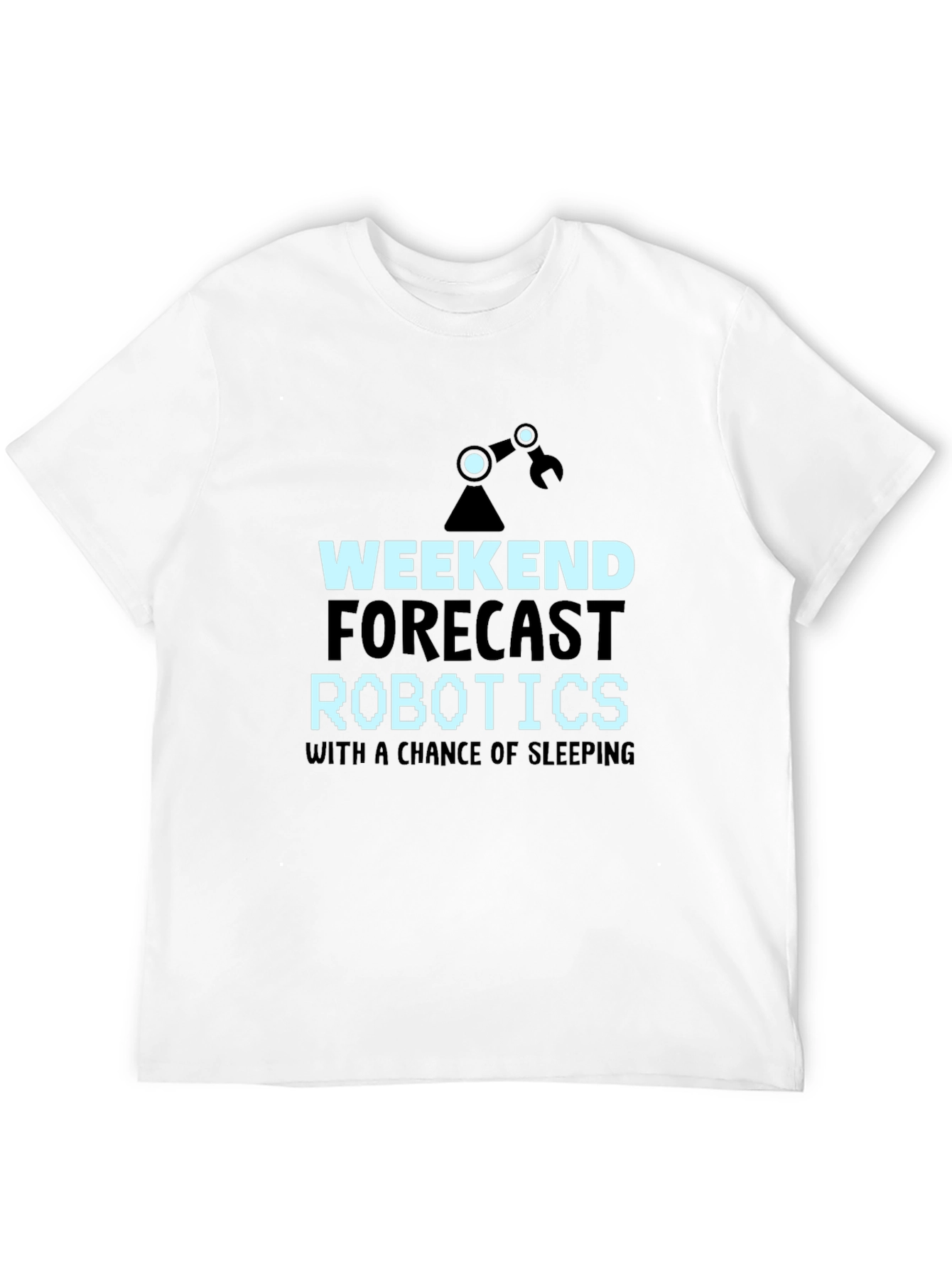 Black Weekend Robotics T-Shirt - Funny Robotics Forecast Tee view 12