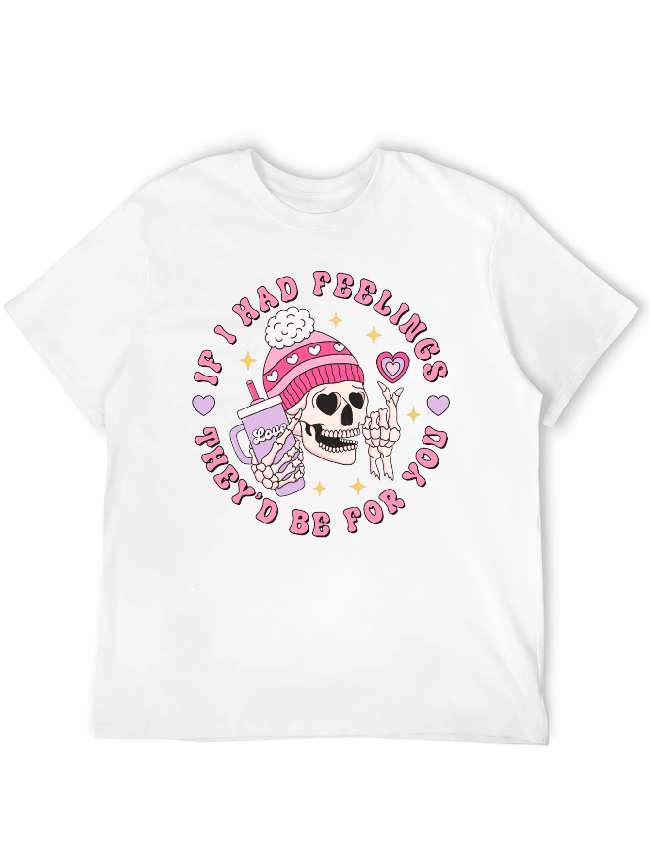 Black Funny Skeleton Valentine's Day Graphic T-Shirt view 12