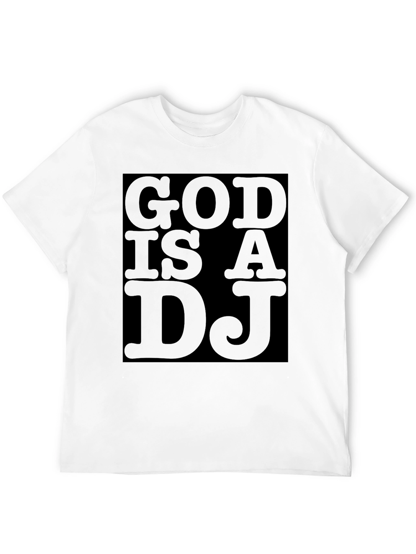 Black God is a DJ Graphic Print Black T-Shirt view 12