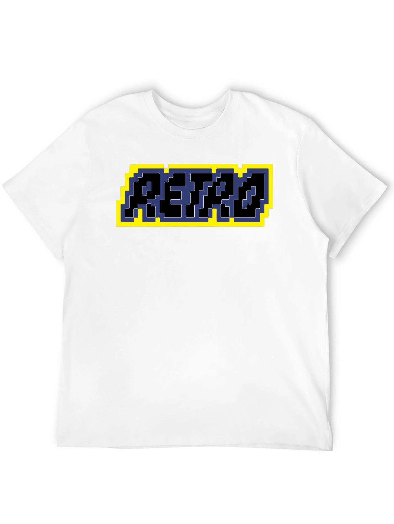 Black Retro Pixel Art T-Shirt - Black Graphic Tee view 12